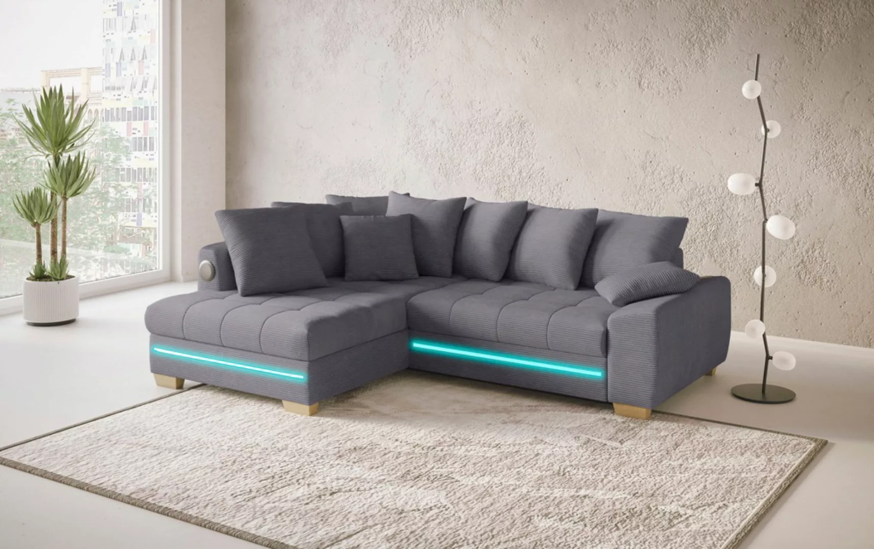 Mr. Couch Ecksofa "Nikita II, L-Form", RGB-LED, Bluetooth-Soundsystem, wahl günstig online kaufen