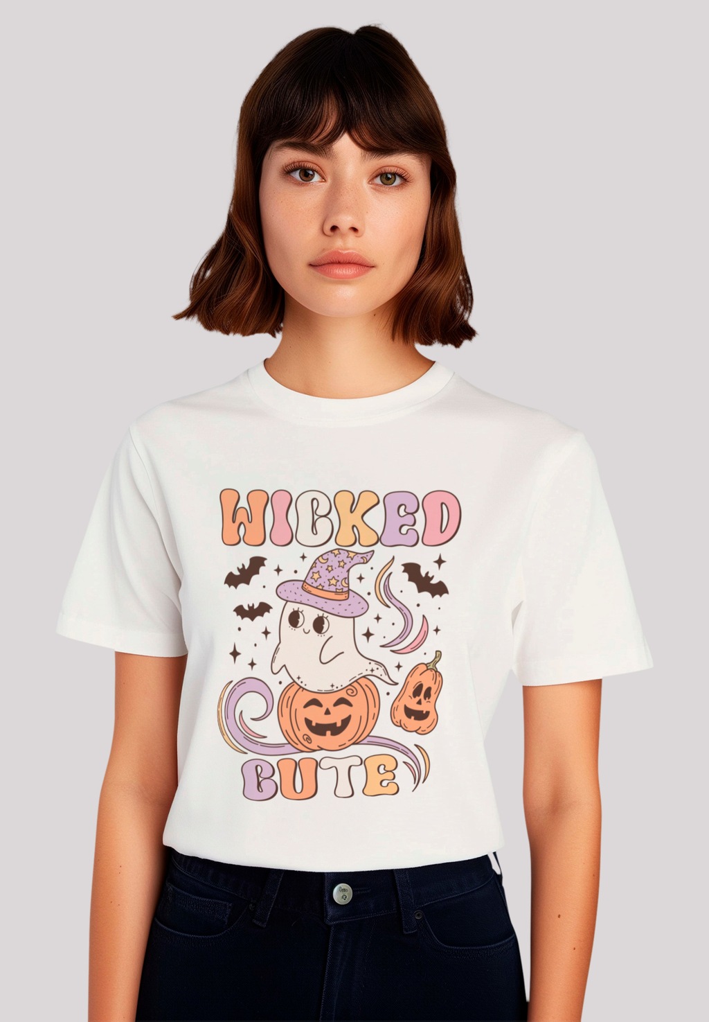 F4NT4STIC T-Shirt "Retro Halloween Wicked Cute", Premium Qualität, Hallowee günstig online kaufen