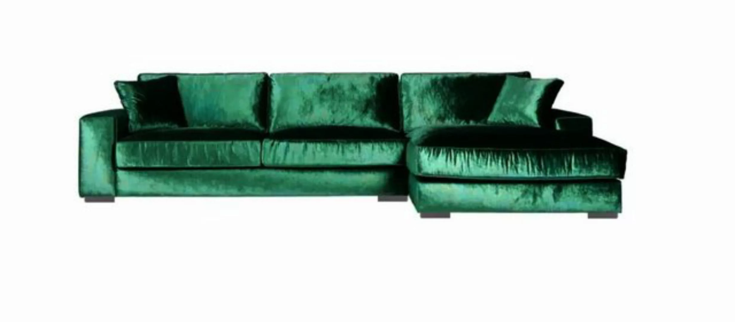 JVmoebel Ecksofa Grün Ecksofa Sofa Stoff Wohnzimmer Design Couchen Polster günstig online kaufen