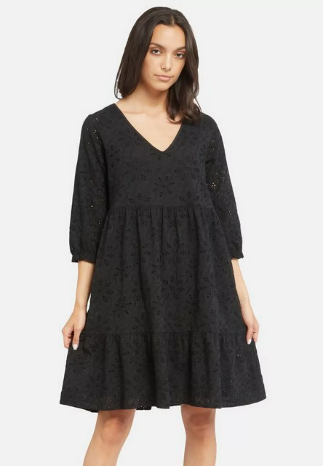 Lawrence Grey Volantkleid Kleid Mit Lochstickerei günstig online kaufen