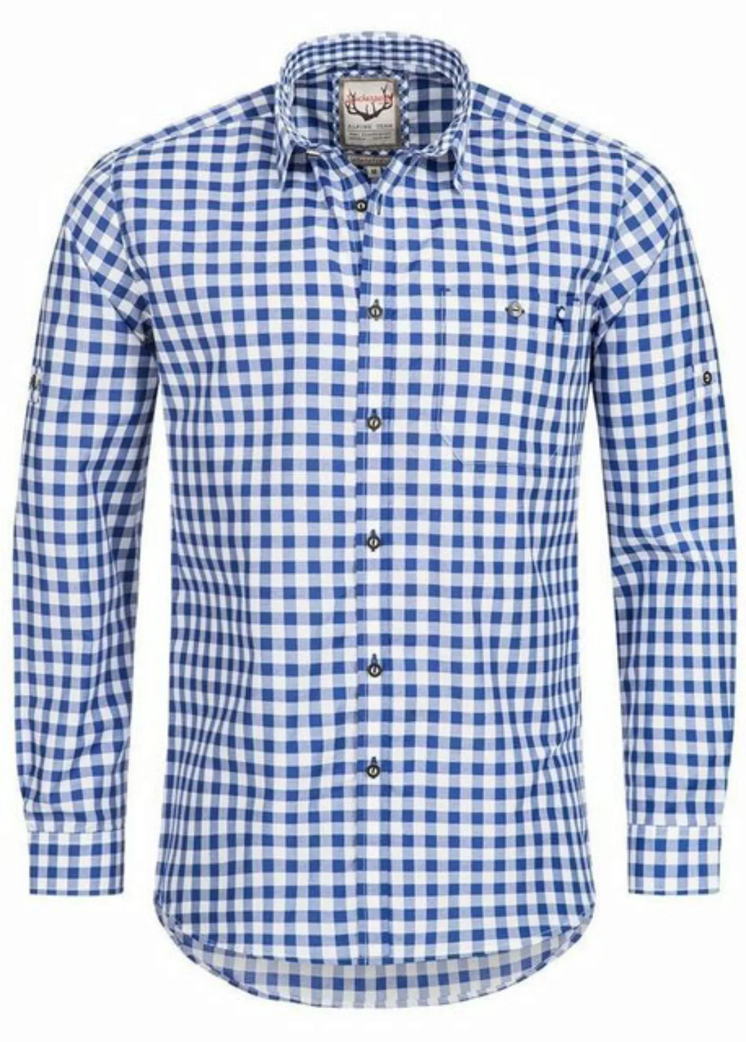 Stockerpoint Trachtenhemd Trachtenhemd OC-Franzl, kariert, modern Fit Blau günstig online kaufen