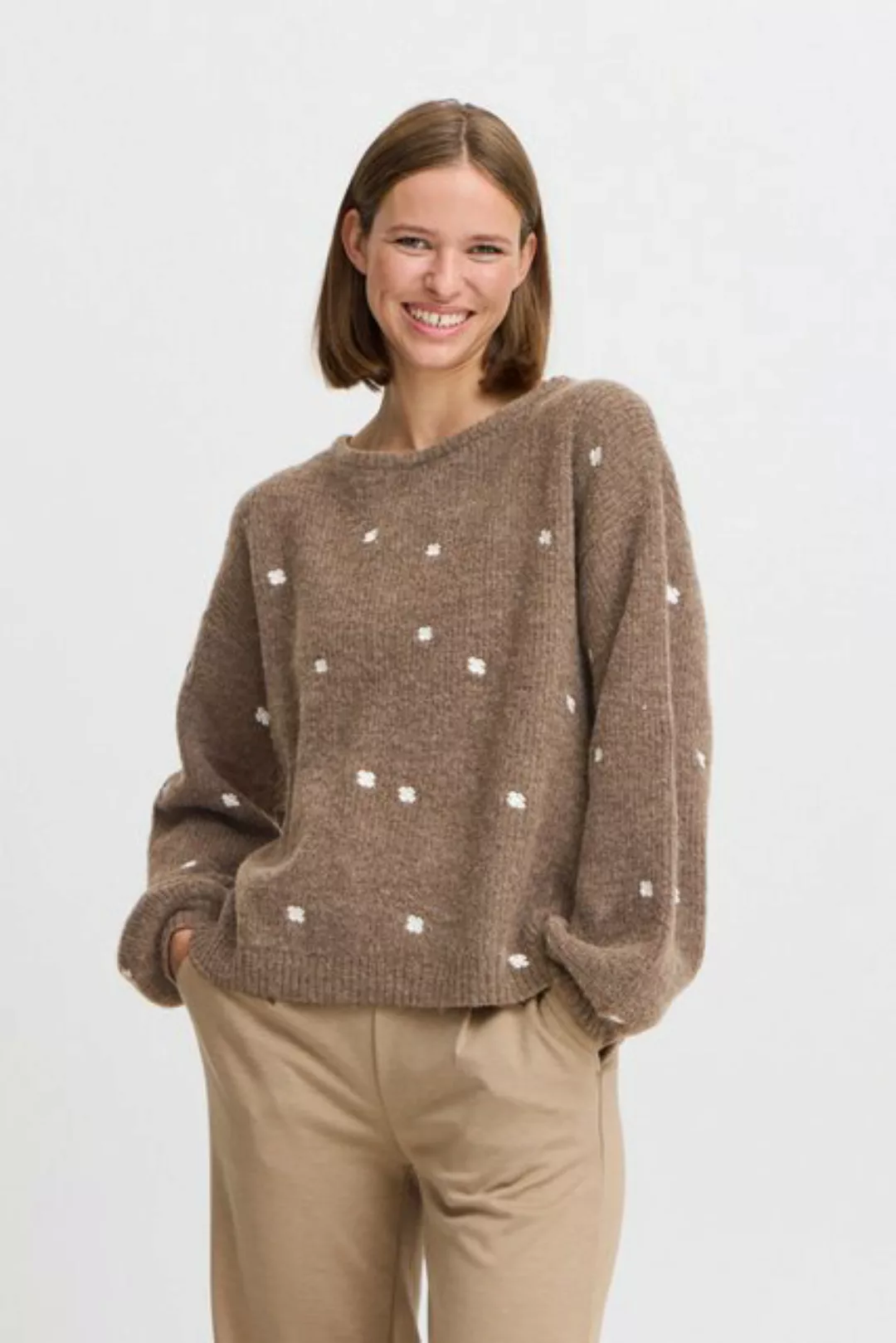 b.young Strickpullover BYOTIKI EMBROIDERY JUMPER - modischer Strickpullover günstig online kaufen