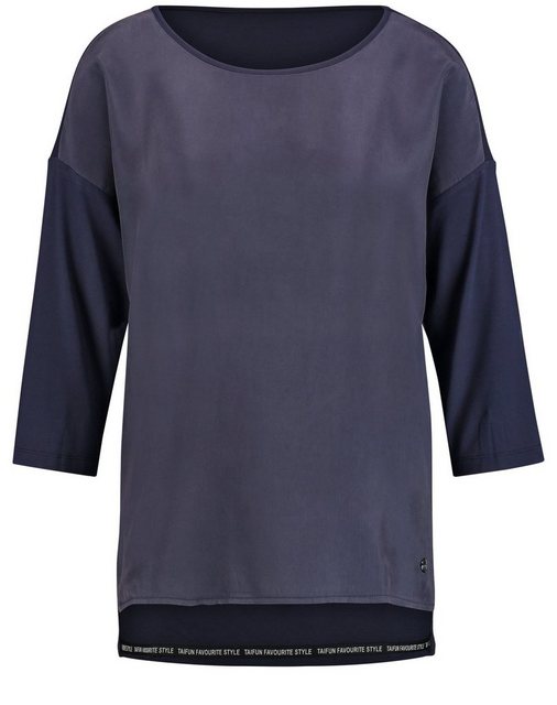 Taifun 3/4-Arm-Shirt 3/4 Arm Shirt mit Material-Mix (1-tlg) günstig online kaufen