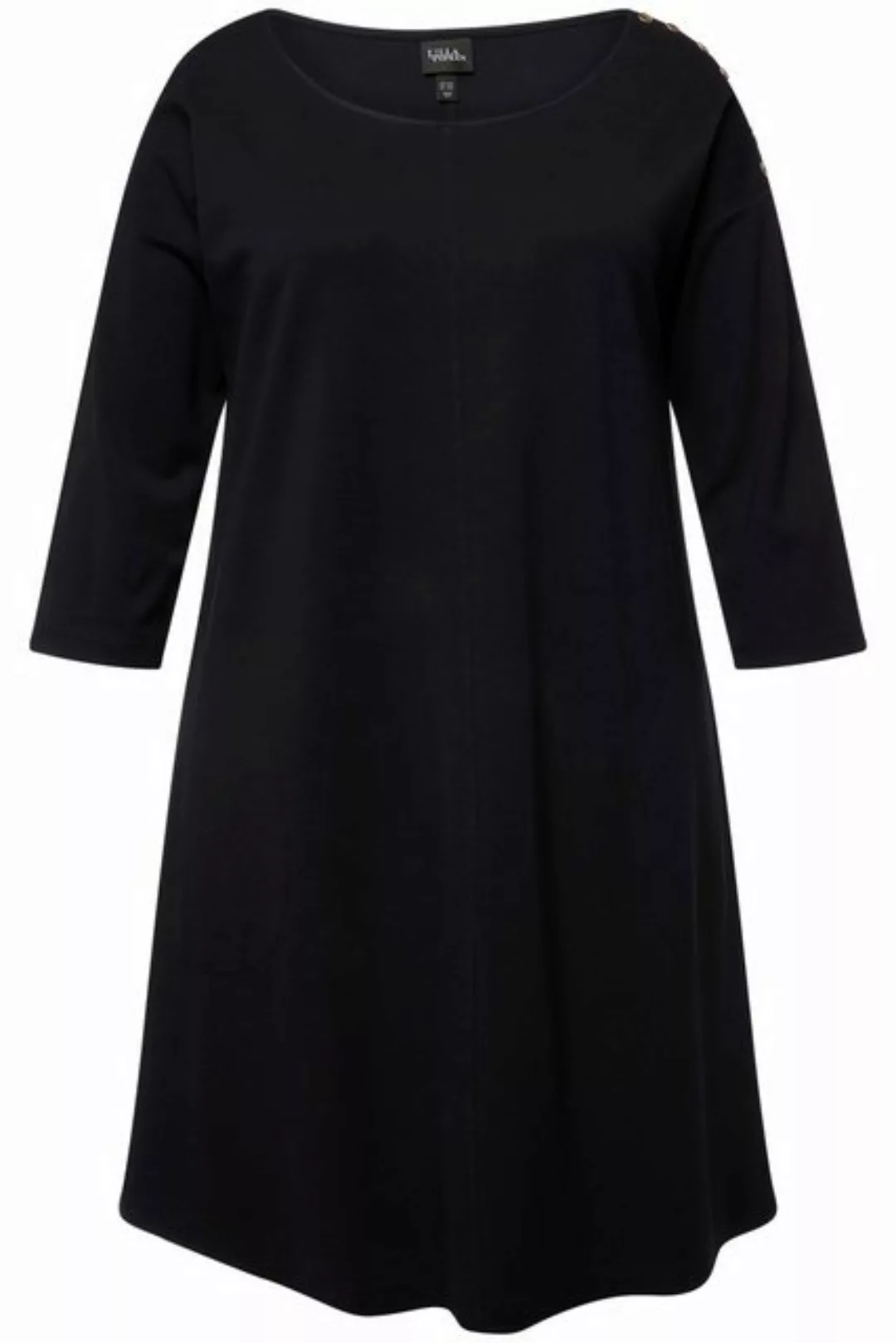 Ulla Popken Jerseykleid Minikleid Punto di Roma U-Boot-Ausschnitt 3/4-Arm günstig online kaufen