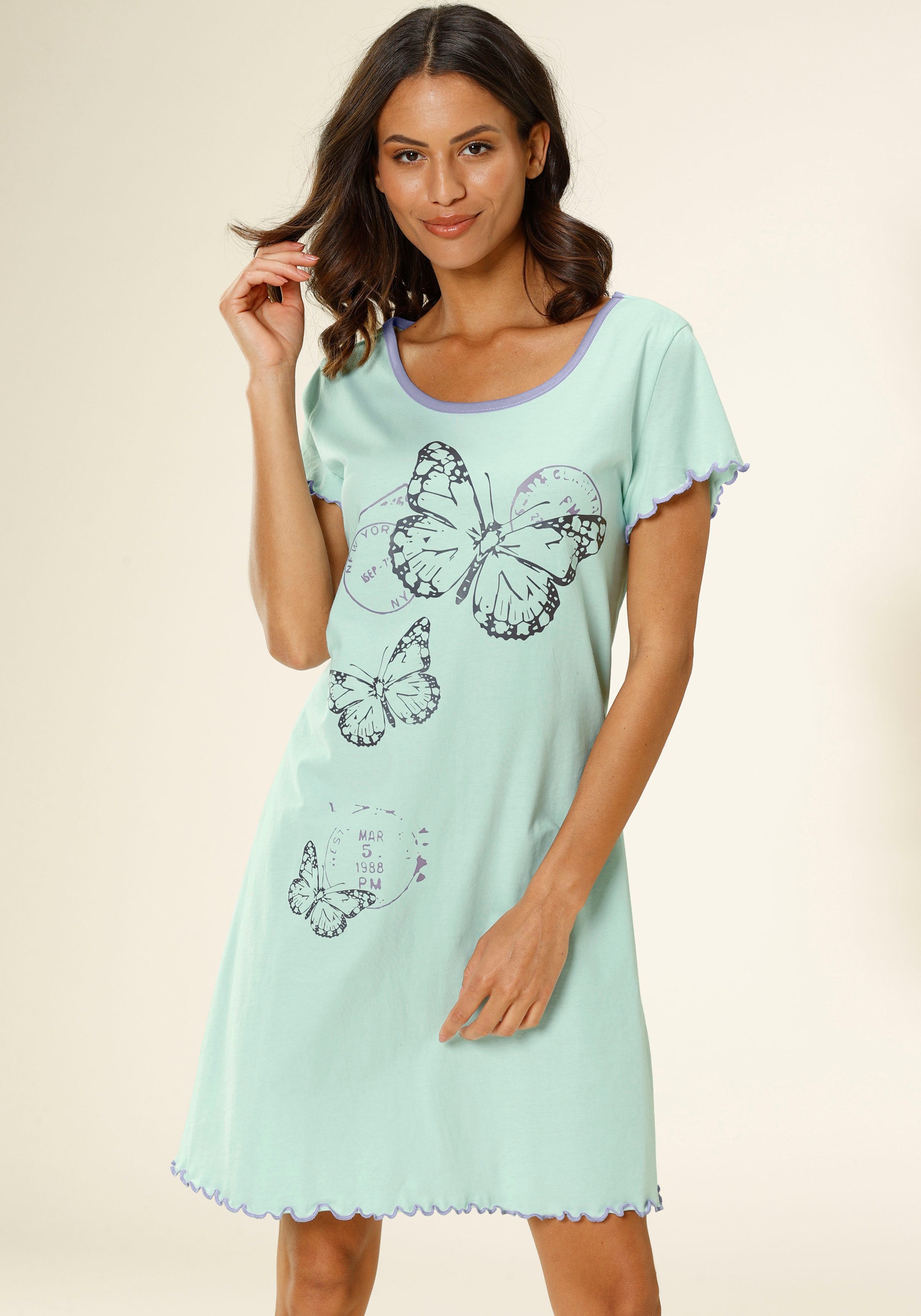 Vivance Dreams Nachthemd, mit Schmetterling Motiv günstig online kaufen