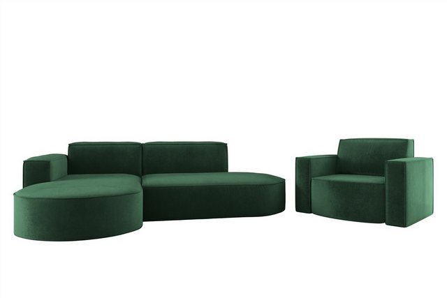 Fun Möbel Polstergarnitur Sofaset Designerecksofa PALMA XS plus Sessel in S günstig online kaufen