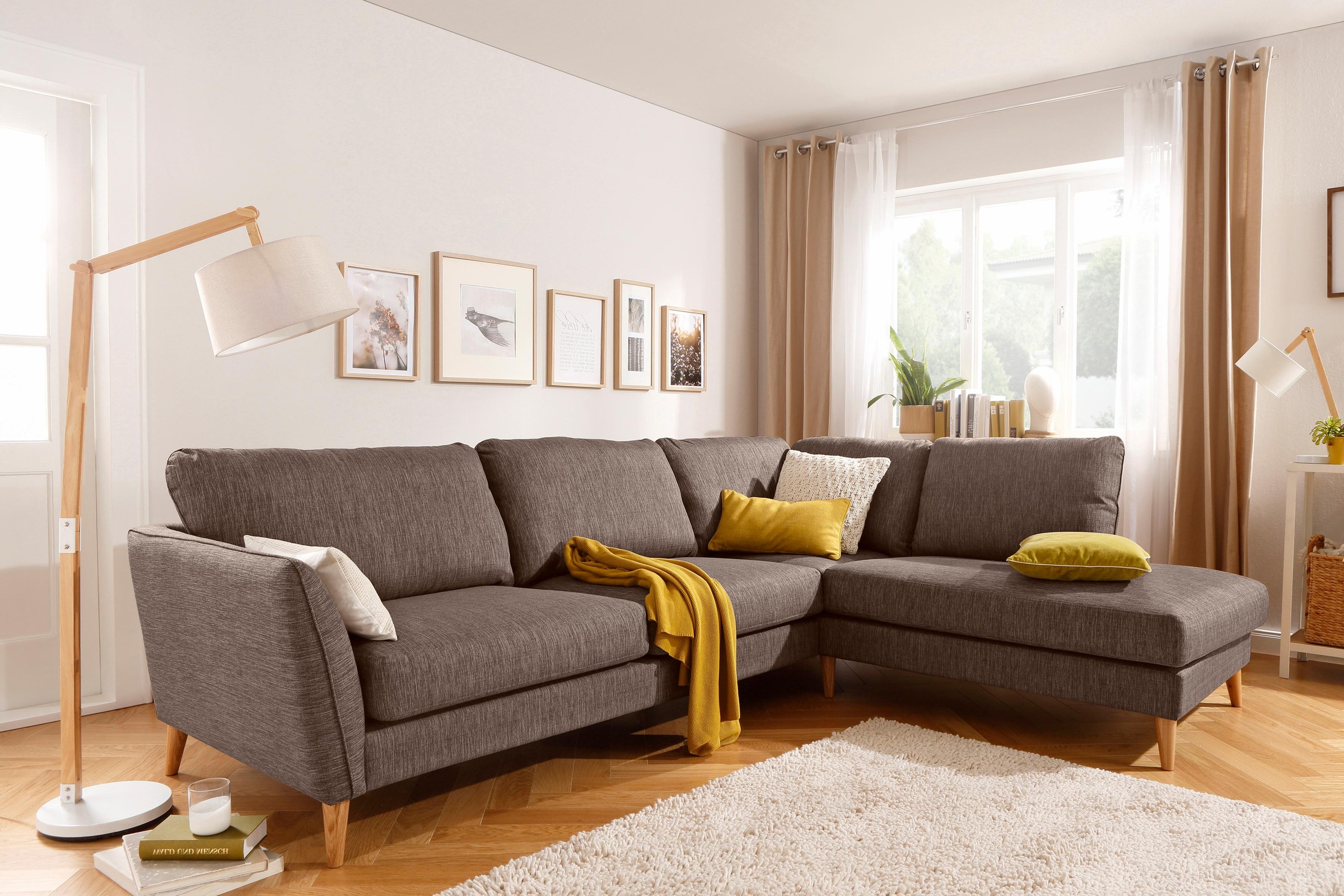 Home affaire Ecksofa MARSEILLE 278/202 cm, L-Form, Ottom. rechts/links, mit günstig online kaufen