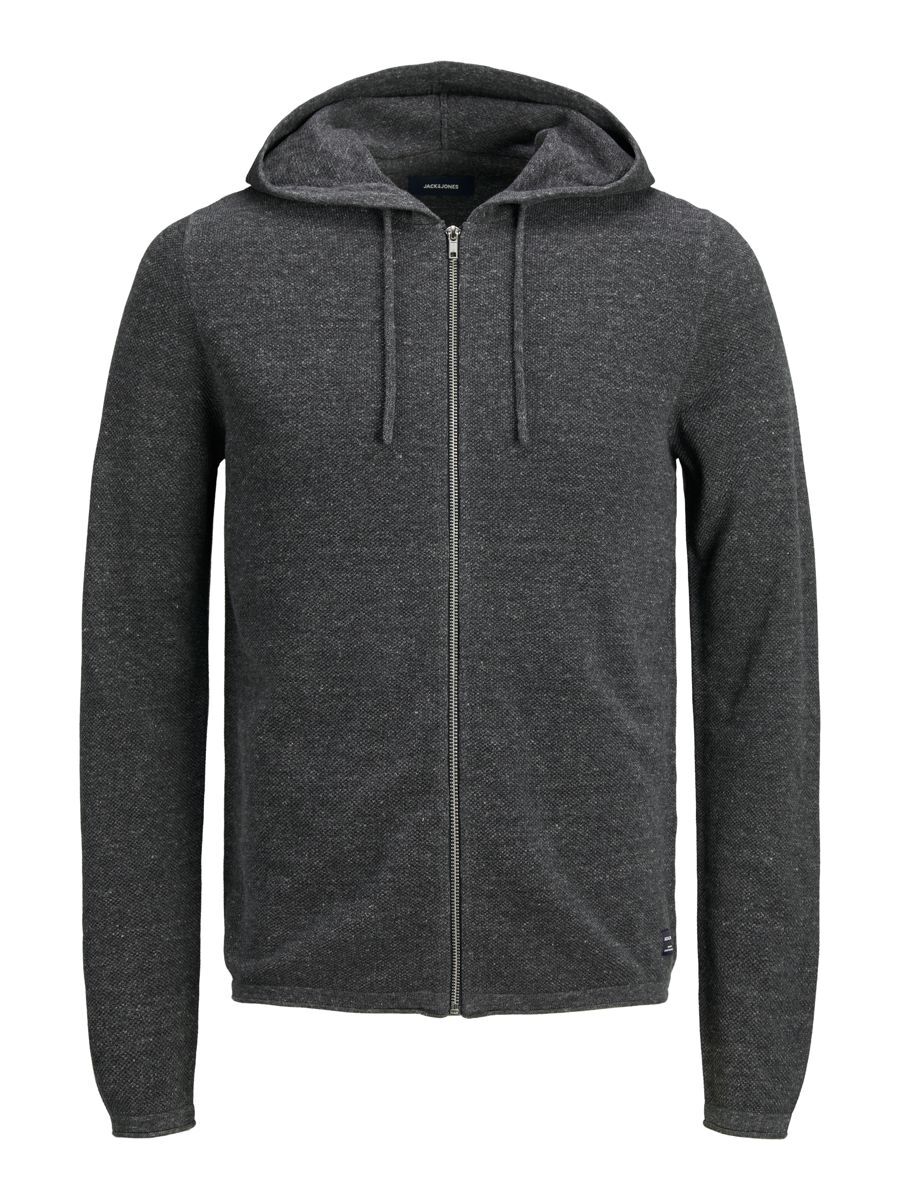 Jack & Jones Hill Strickjacke M Dark Grey Melange / Detail Melange günstig online kaufen