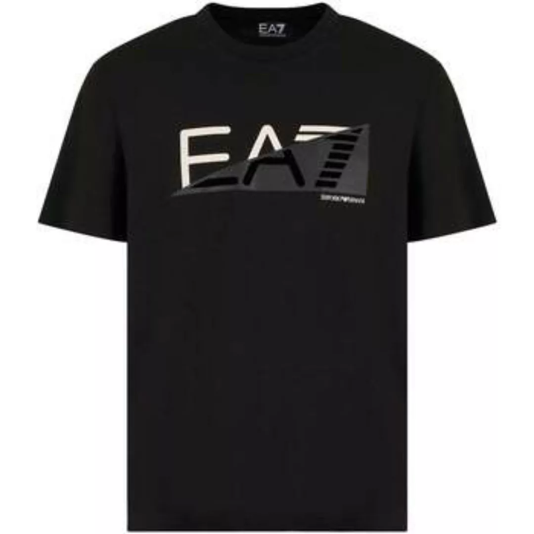 Ea7 Emporio Armani  T-Shirts & Poloshirts Mixed Logo Series T-Shirt Black günstig online kaufen