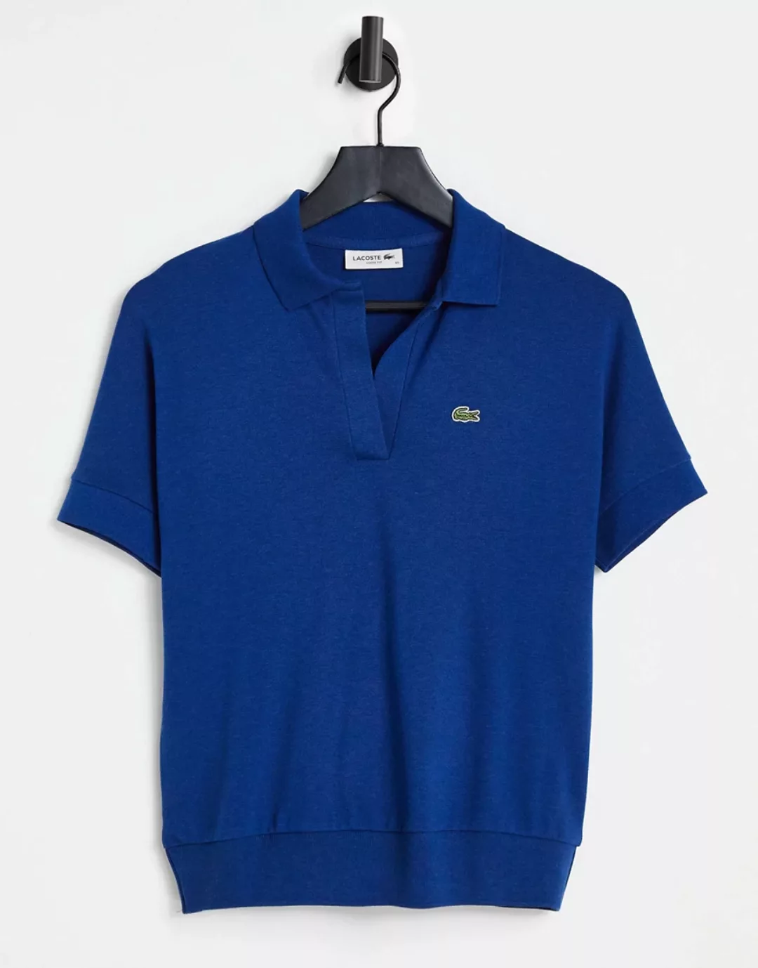 Lacoste – Oversize-Polohemd in Blau günstig online kaufen