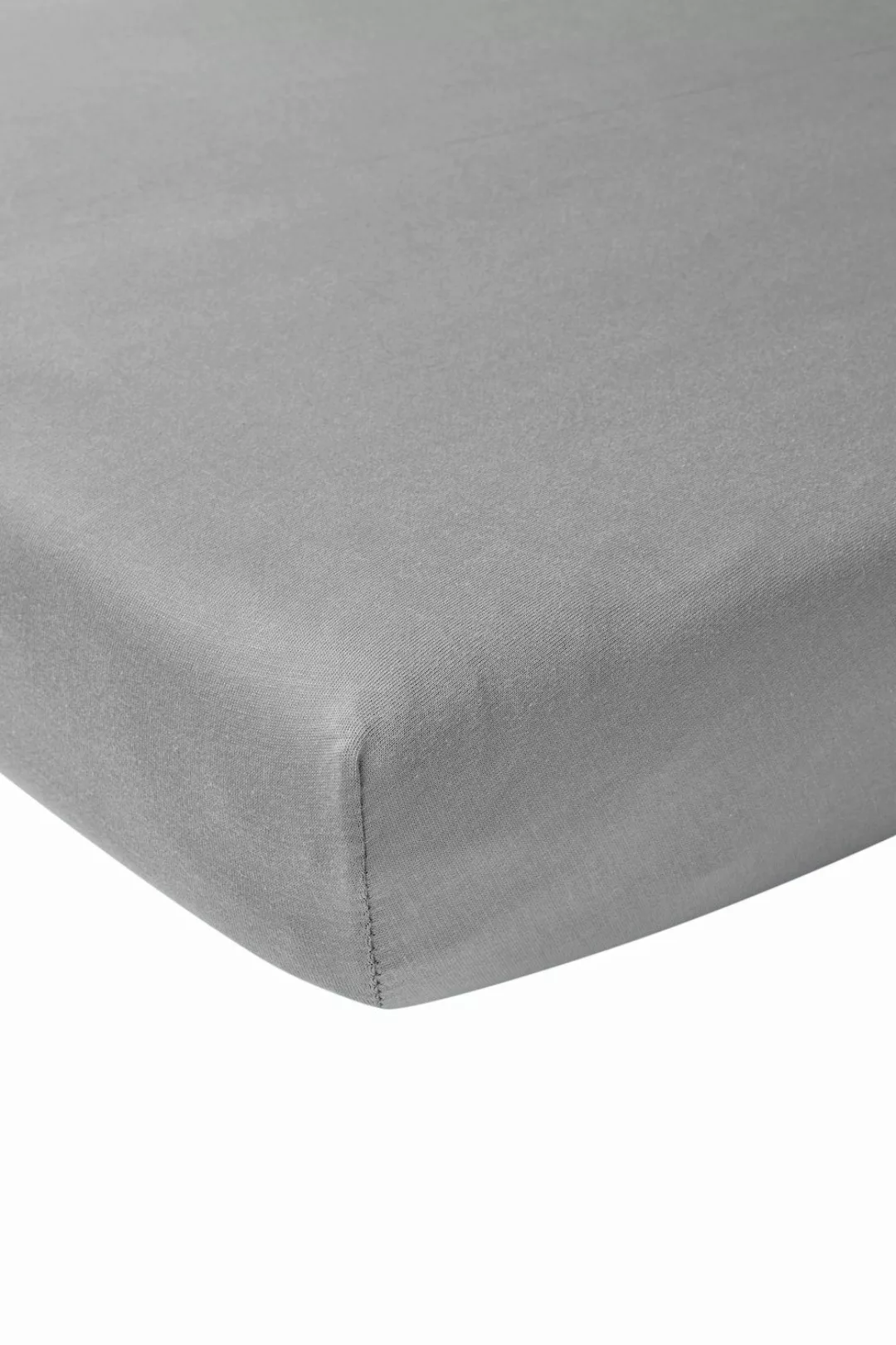 Meyco Home Spannbettlaken Uni Grey, Jersey, günstig online kaufen