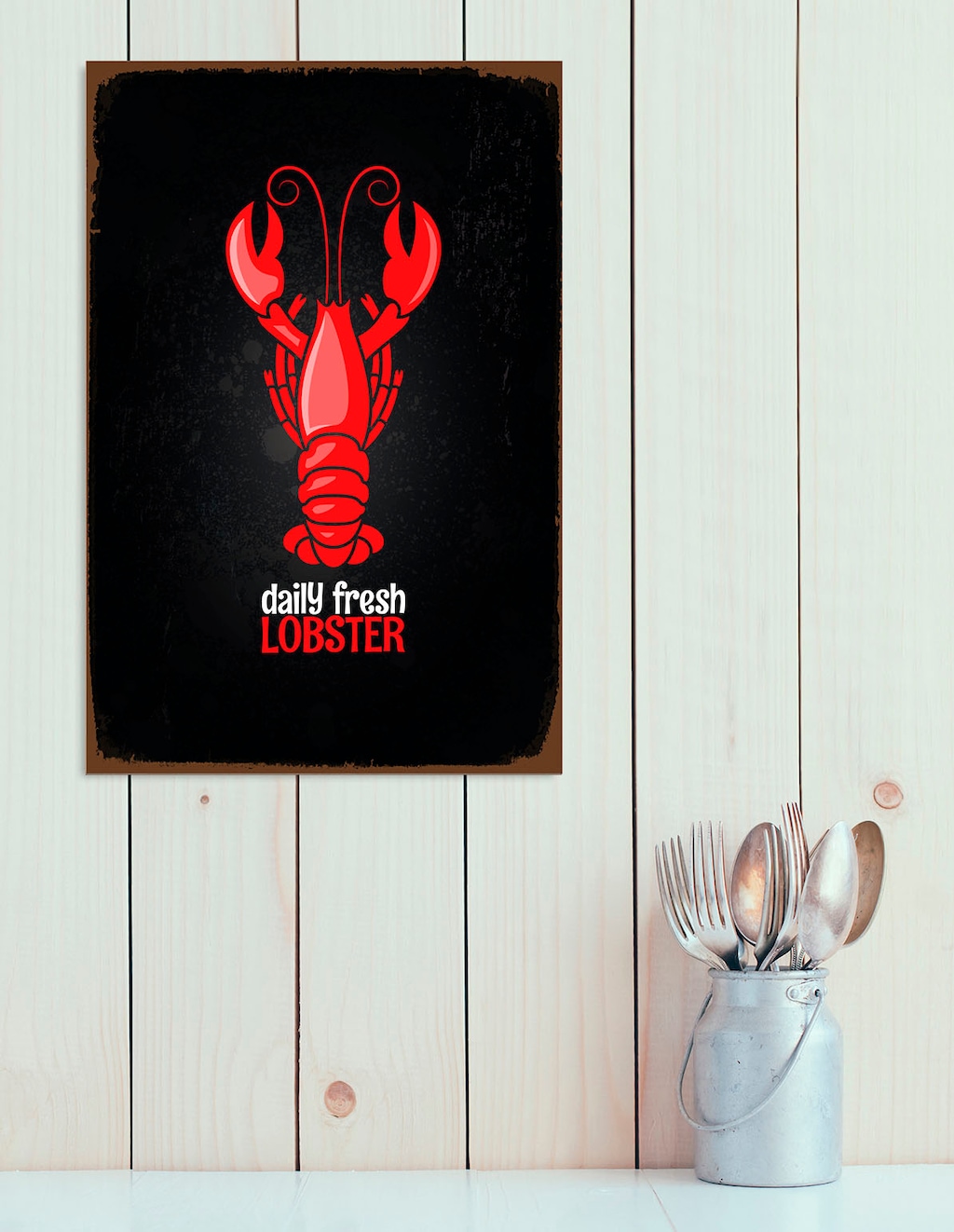 queence Metallbild »Lobster«, (1 St.), Stahlschilder günstig online kaufen