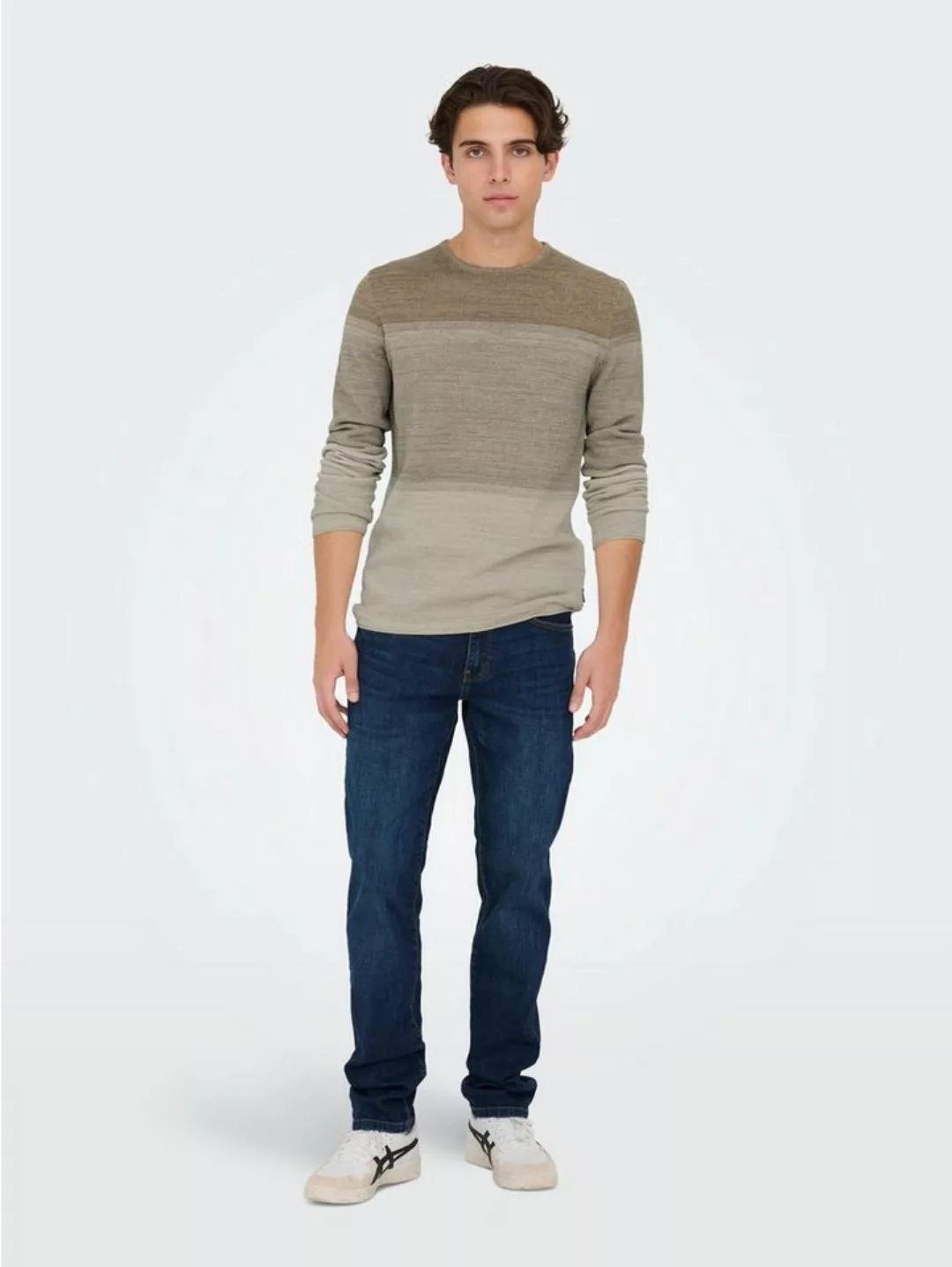 ONLY & SONS Strickpullover Dünner Langarm Strickpullover Rundhals Basic Swe günstig online kaufen