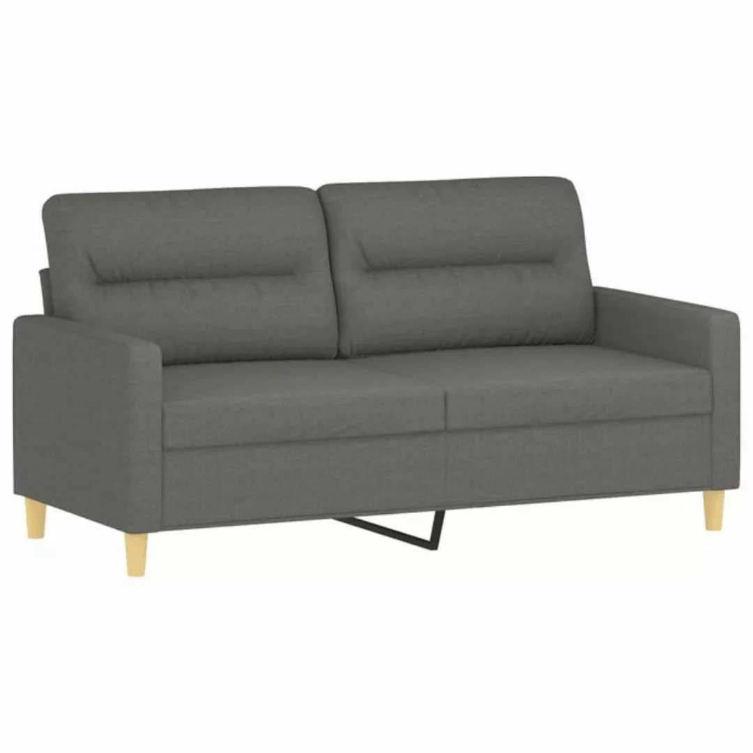 vidaXL Sofa, 2-Sitzer-Sofa Dunkelgrau 140 cm Stoff günstig online kaufen