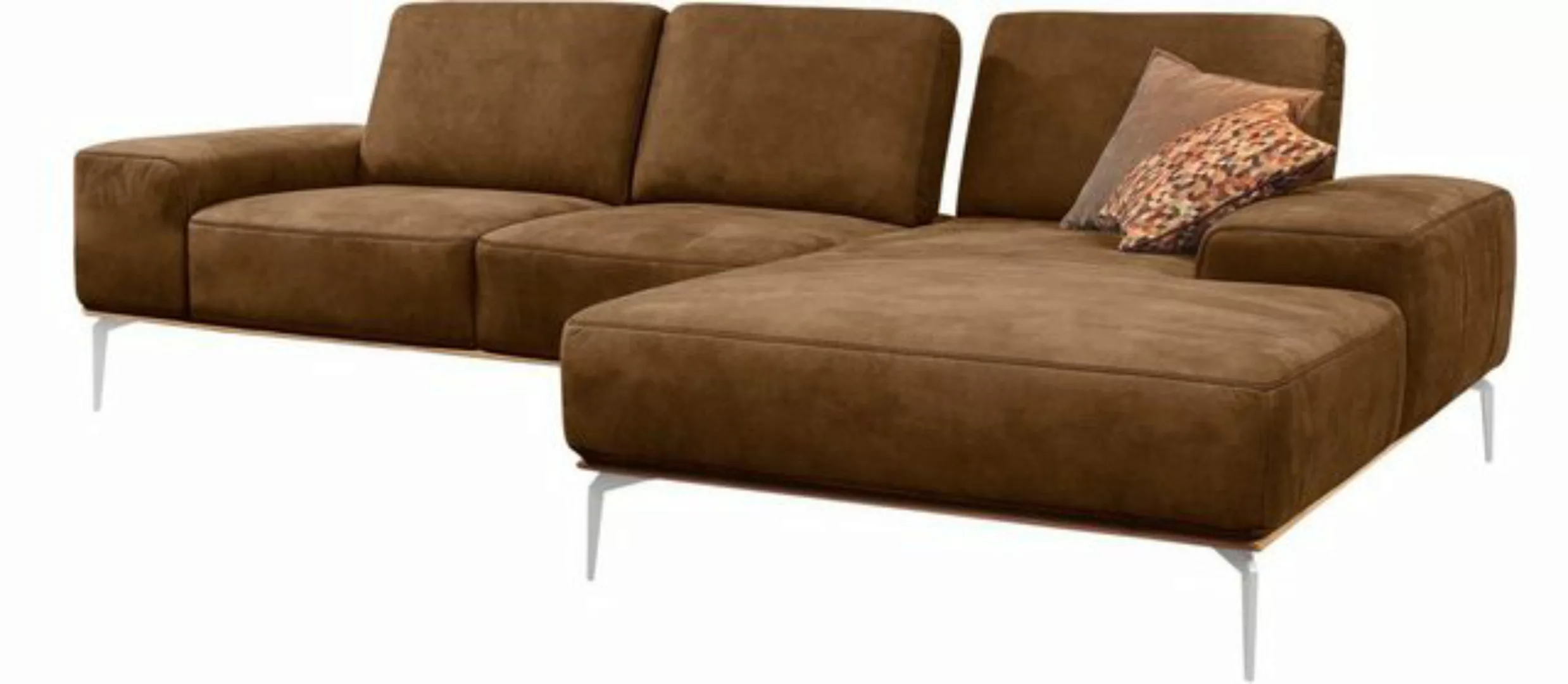 W.SCHILLIG Ecksofa run, mit elegantem Holzsockel, Füße in Chrom glänzend, B günstig online kaufen