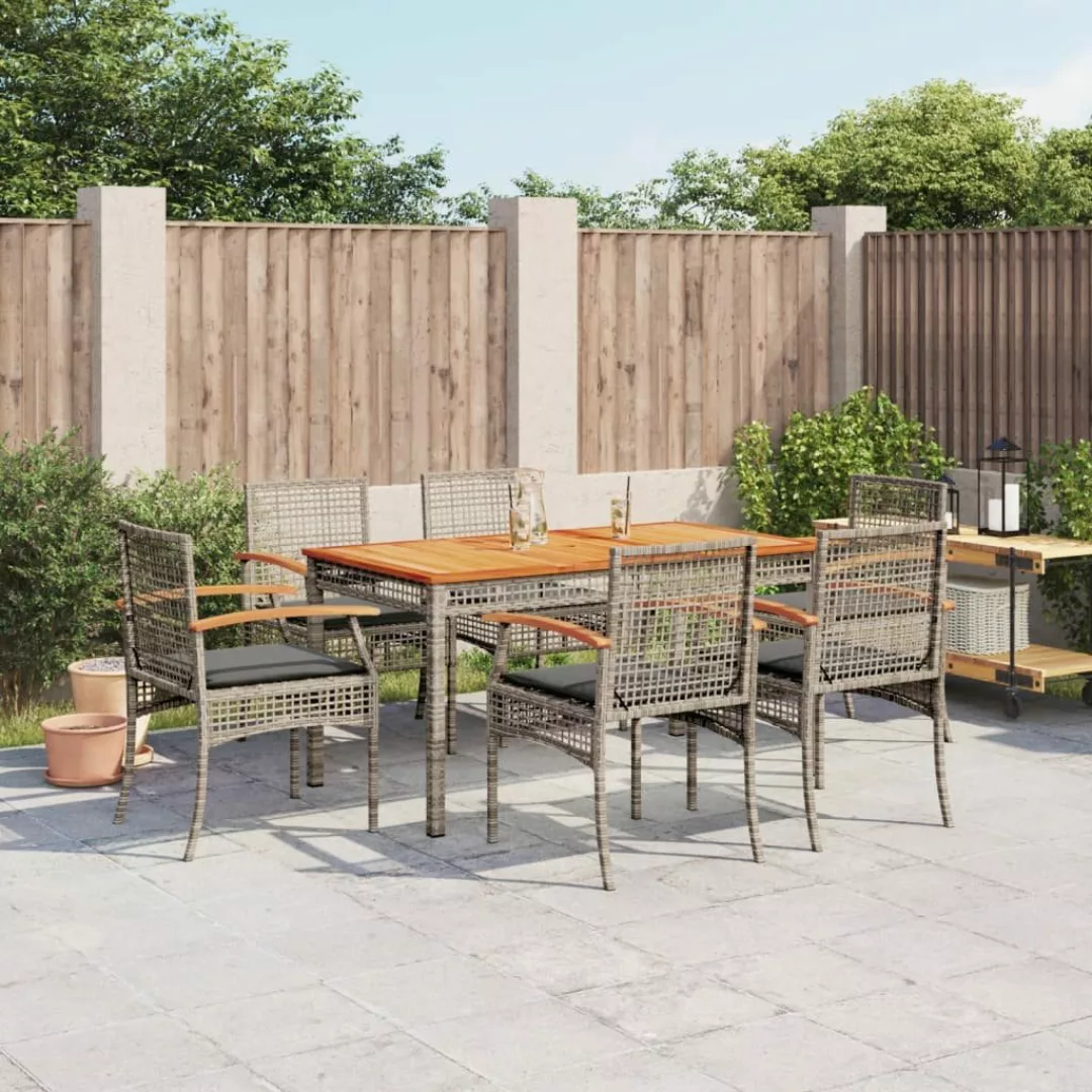 vidaXL Garten-Essgruppe 7-tlg. Garten-Essgruppe mit Kissen günstig online kaufen