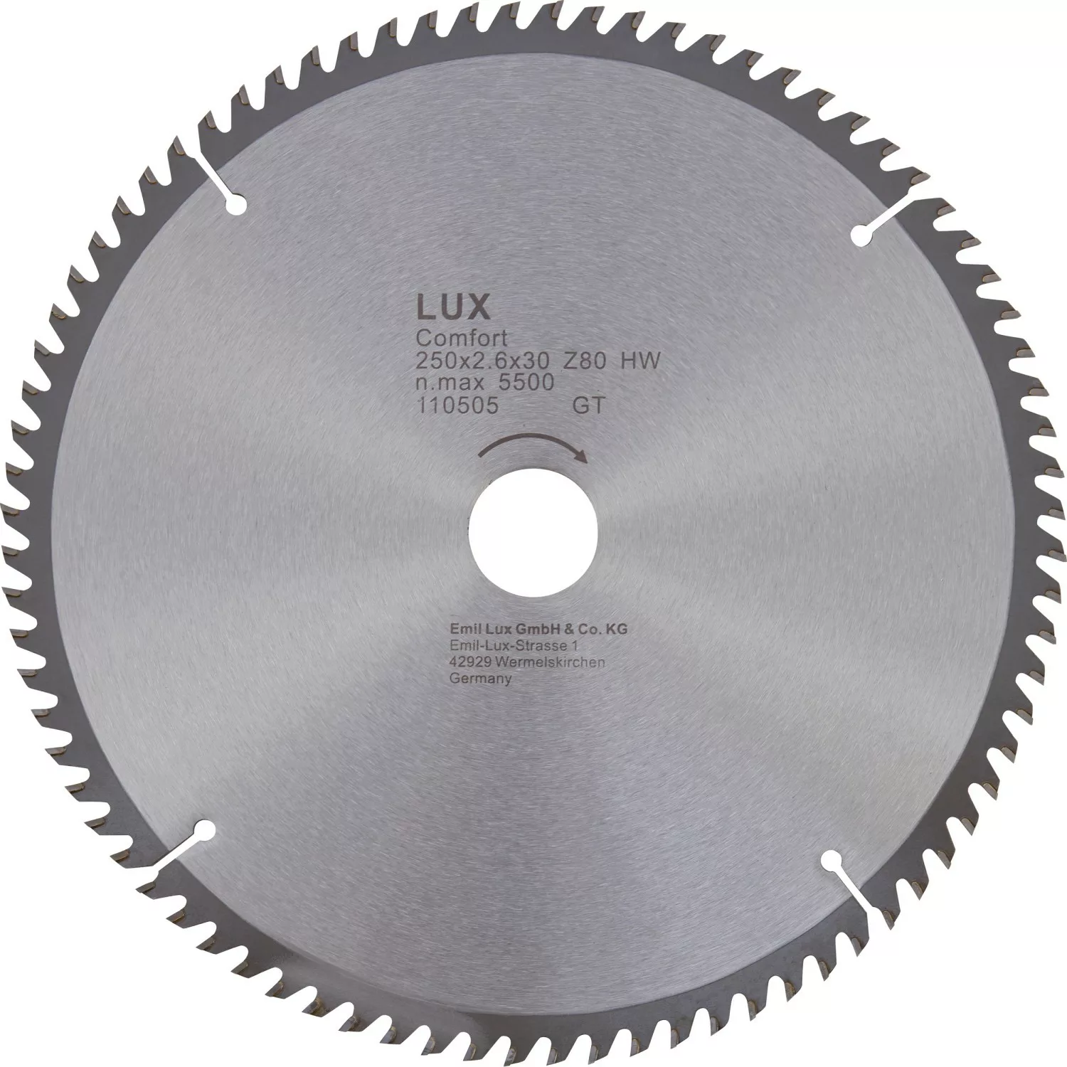 LUX HM-Kreissägeblatt 250 mm x 30 mm 80 Zähne günstig online kaufen