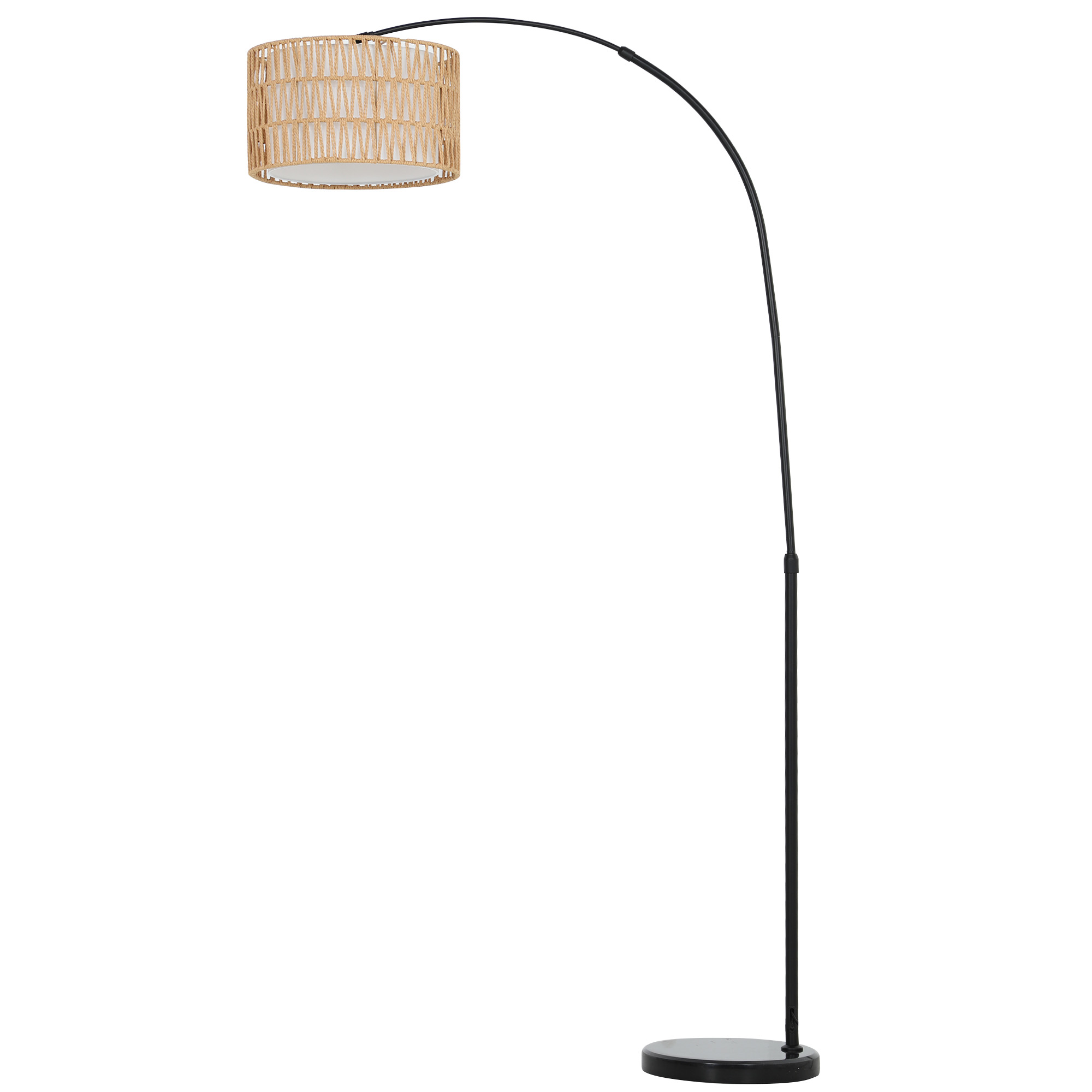 HOMCOM Stehlampe Wohnzimmer Stehleuchte mit Lampenschirm aus Leinen, Standl günstig online kaufen