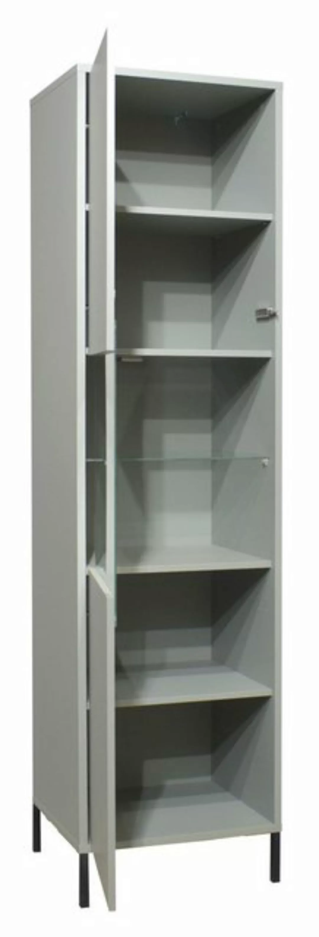 58 aufm Kessel Vitrine Wohnzimmer Erna 51x45x197 Vitrinenschrank Pinie Gree günstig online kaufen