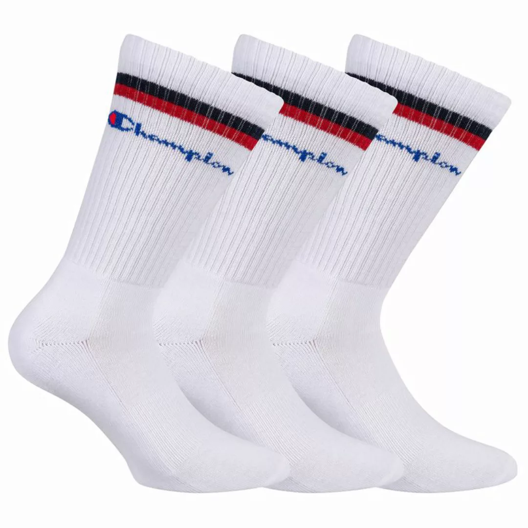 Champion Unisex Socken, 3 Paar - Crew Socken Legacy Weiß EU 35-38 günstig online kaufen