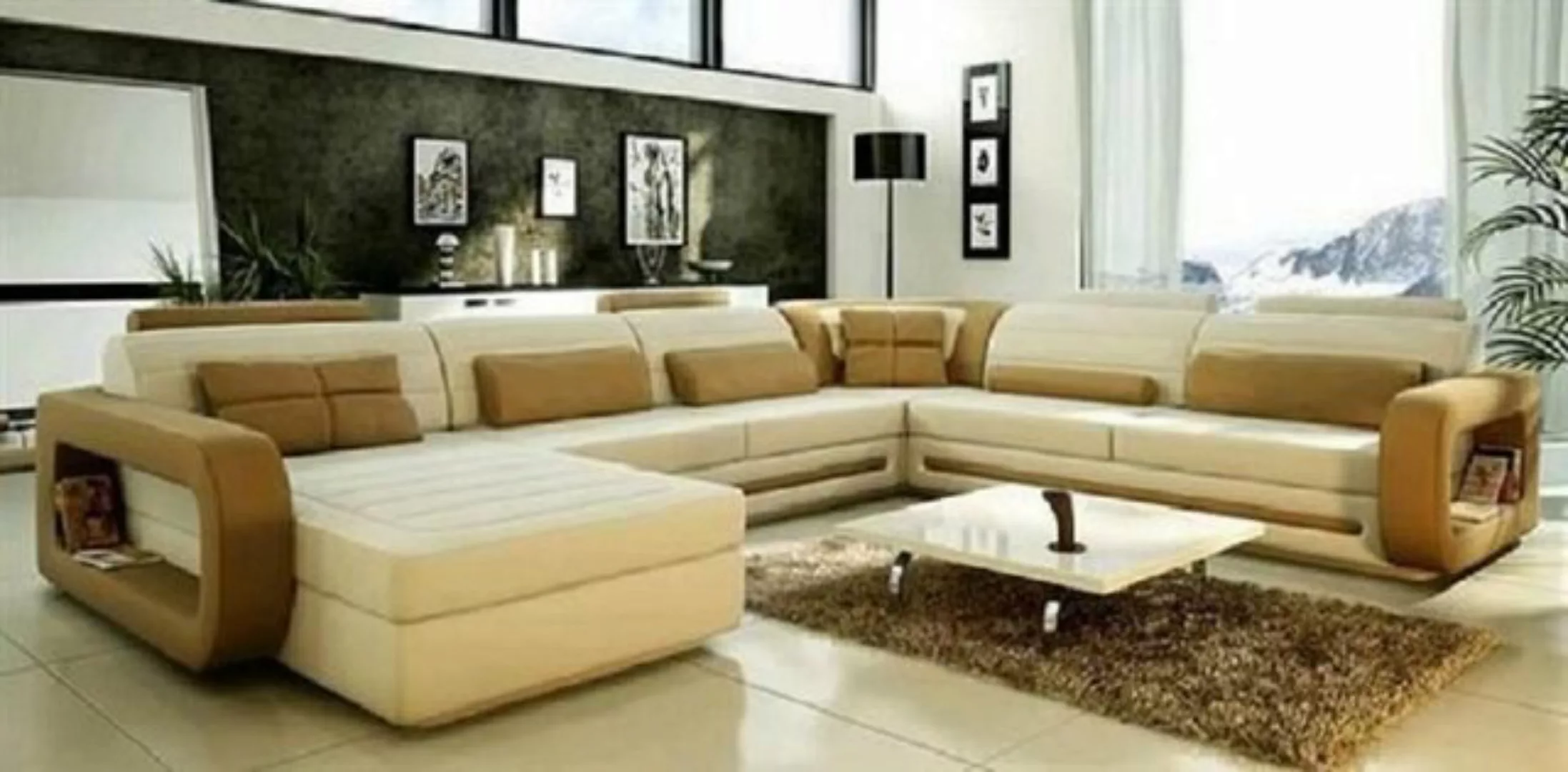 JVmoebel Ecksofa, U Form Sofa Couch Polster Garnitur Wohnlandschaft Design günstig online kaufen