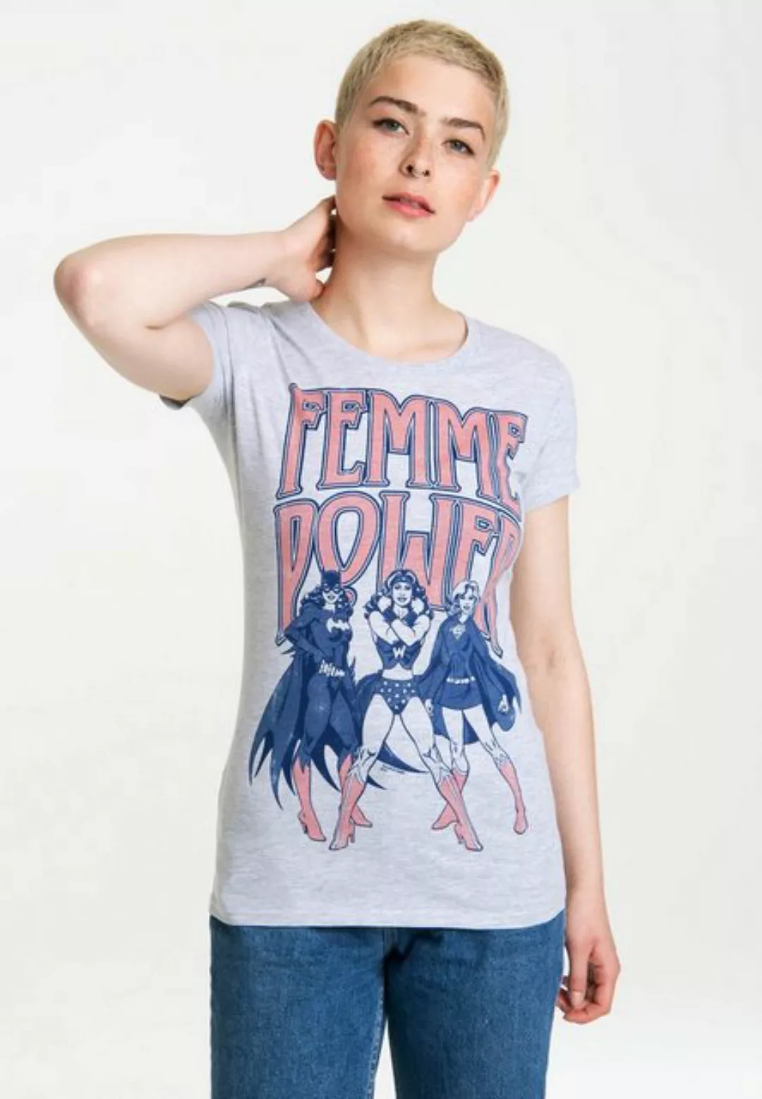 LOGOSHIRT T-Shirt Wonder Woman mit coolem Retro-Print günstig online kaufen