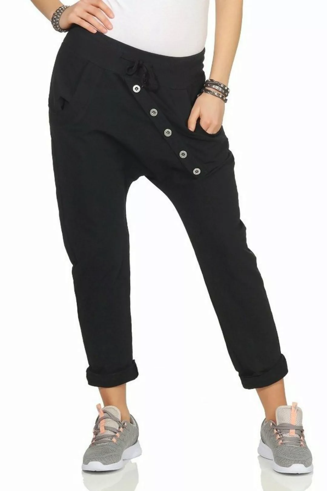 Mississhop Boyfriend-Hose Damen Baumwollhose Hose Sweatpants Jogginghose Ba günstig online kaufen