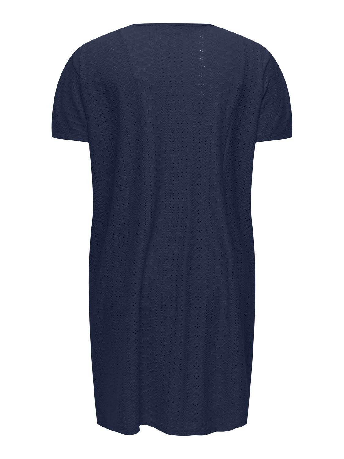 ONLY CARMAKOMA Midikleid "CARZABBI LIFE SS V-NECK BLK DRESS JRS" günstig online kaufen