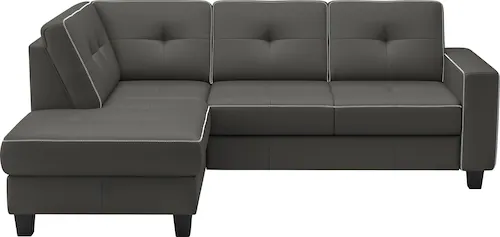 Places of Style Ecksofa »Varese«, wahlweise mit Bettfunktion und Bettkasten günstig online kaufen