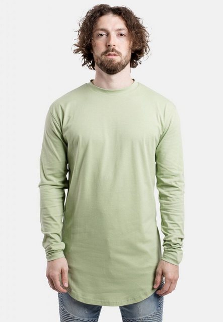 Blackskies T-Shirt Side Zip Langarm Longshirt T-Shirt Sage Green Small günstig online kaufen