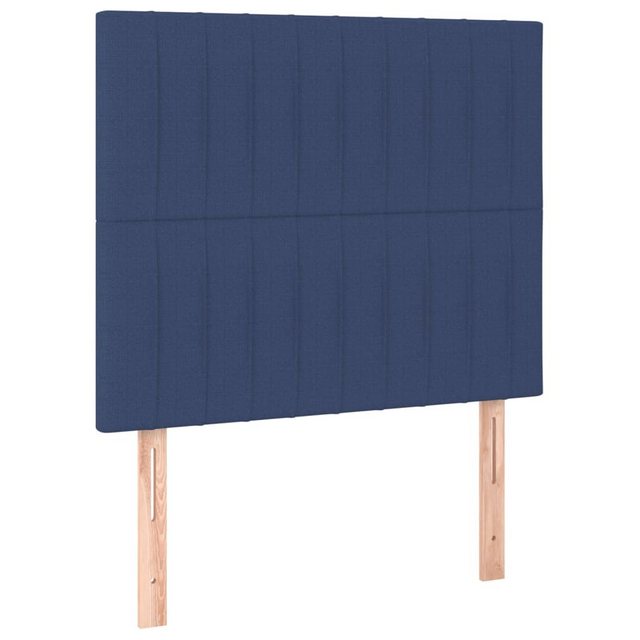 vidaXL Bett, Kopfteile 2 Stk. Blau 100x5x78/88 cm Stoff günstig online kaufen