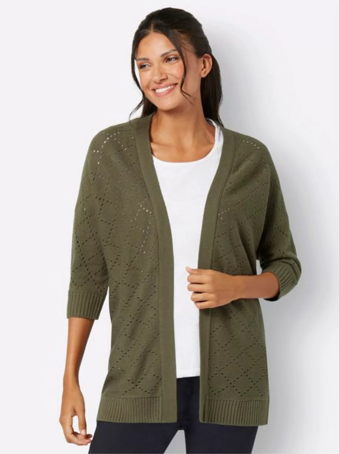 Sieh an! Strickjacke Ajourstrickjacke günstig online kaufen