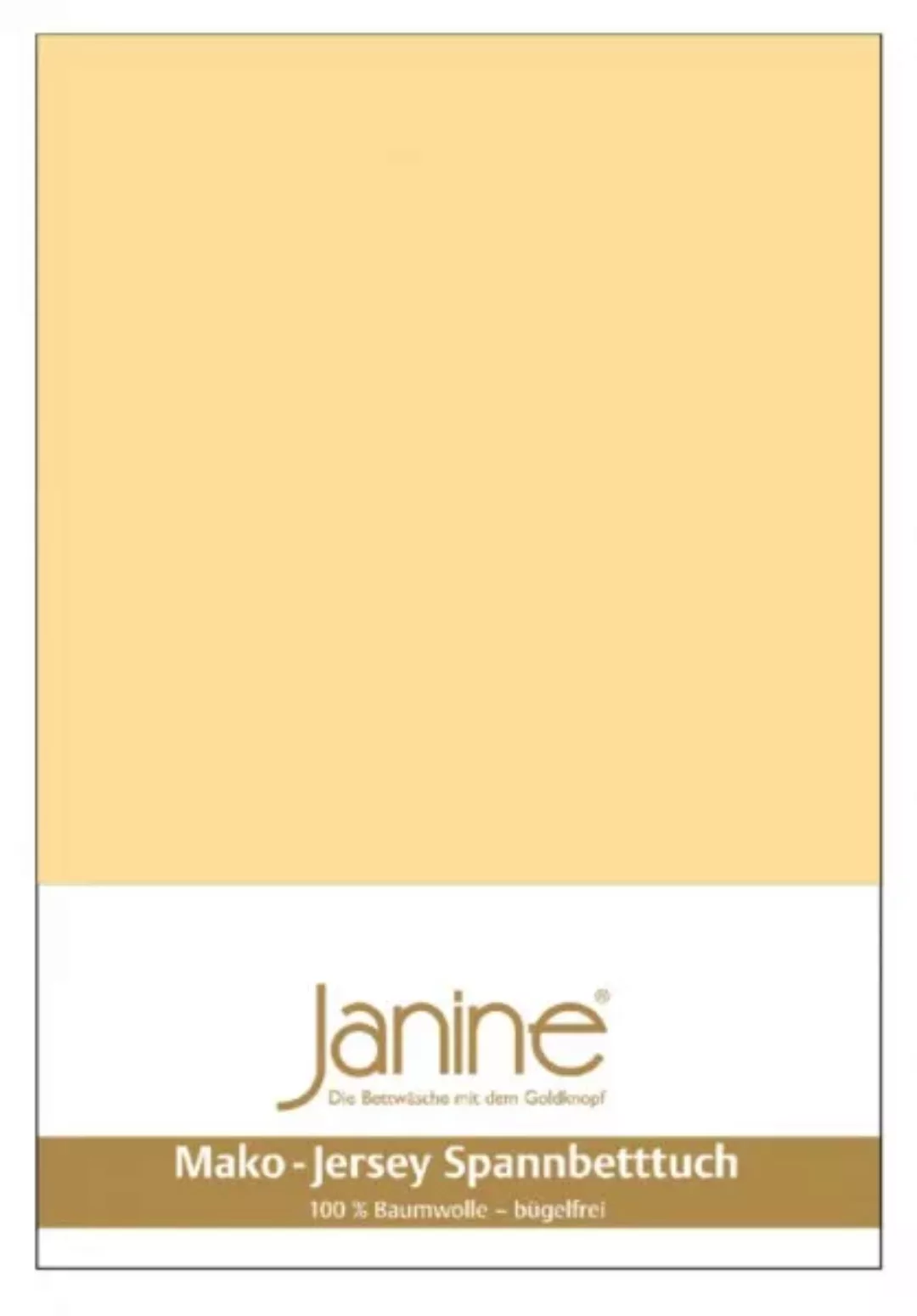 Janine Spannbetttuch Mako-Feinjersey 5007 vanille Größe:  150x200 cm günstig online kaufen