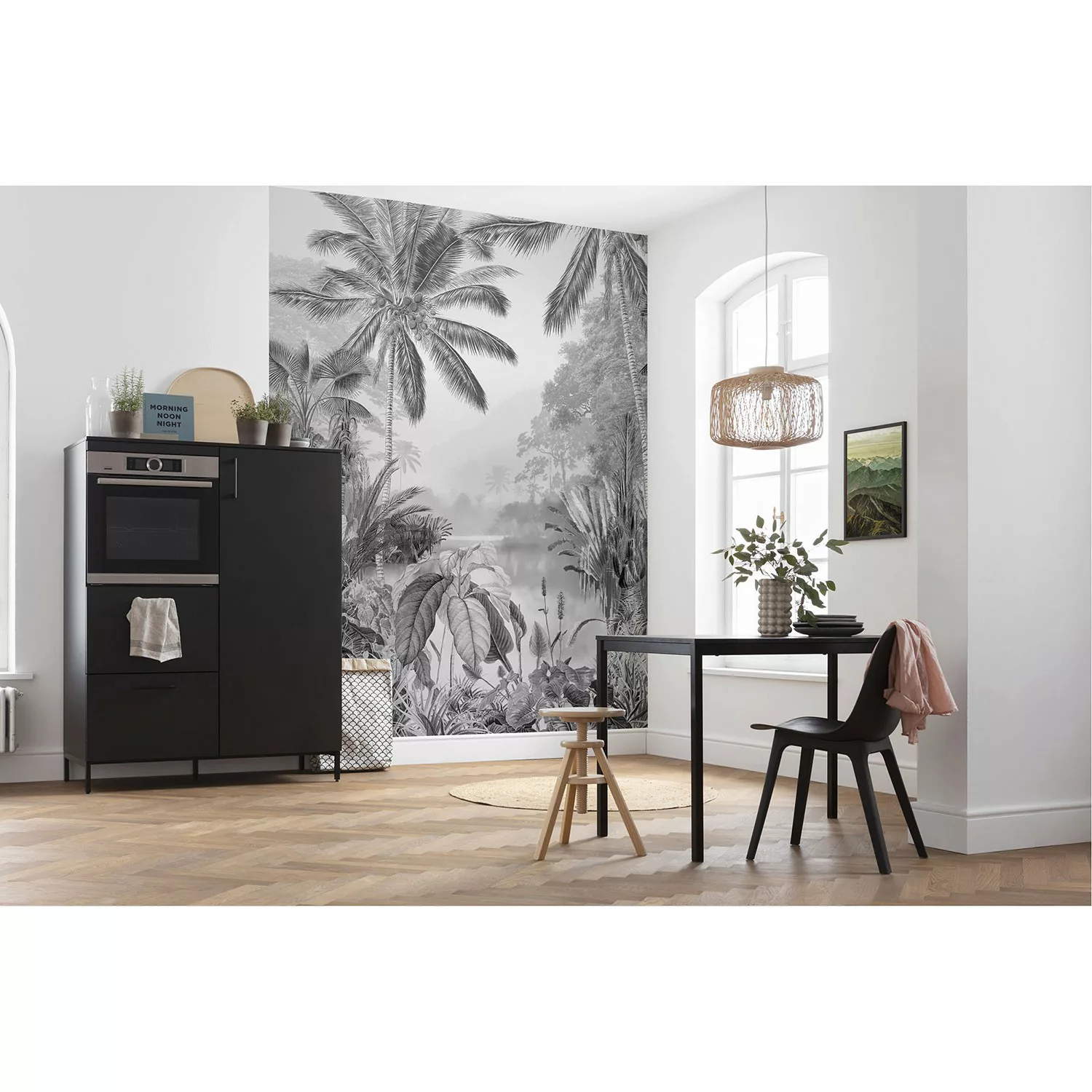 KOMAR Vlies Fototapete - Lac Tropical Black & White - Größe 200 x 270 cm me günstig online kaufen