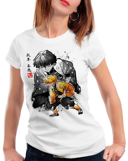 style3 T-Shirt Zenitsu Sumi-E demon slayer anime japan manga cosplay günstig online kaufen