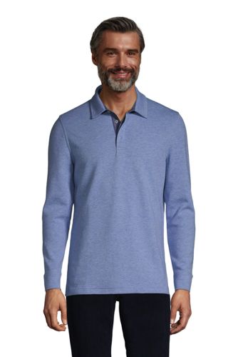 Langarm-Poloshirt aus Ponté-Jersey, Classic Fit, Herren, Größe: XXL Normal, günstig online kaufen