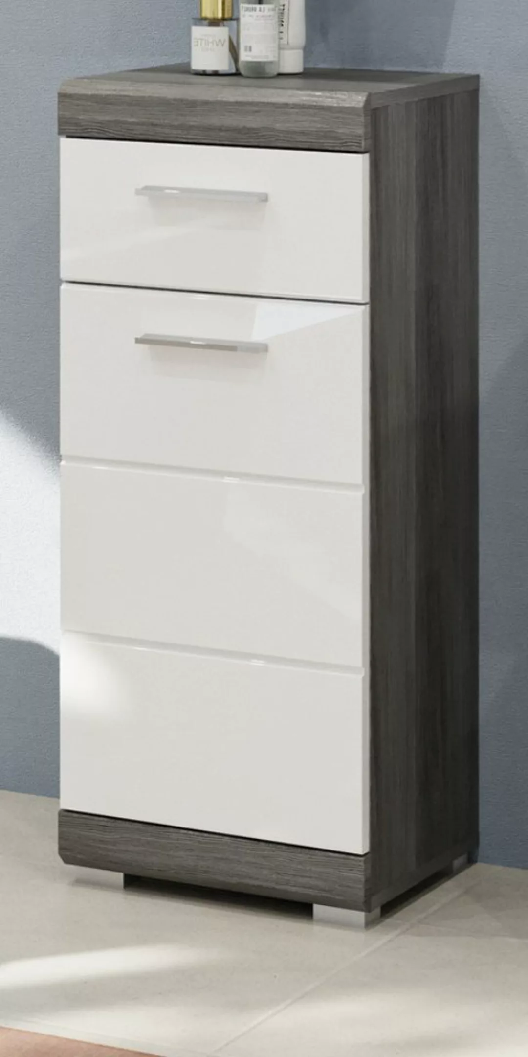 Inn.Furn Unterschrank Shawn (Badezimmer Kommode weiß und grau, B/H ca.: 37/ günstig online kaufen