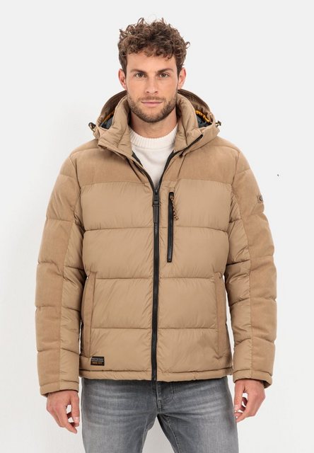 camel active Steppjacke mit Cordbesatz Markenlabel günstig online kaufen