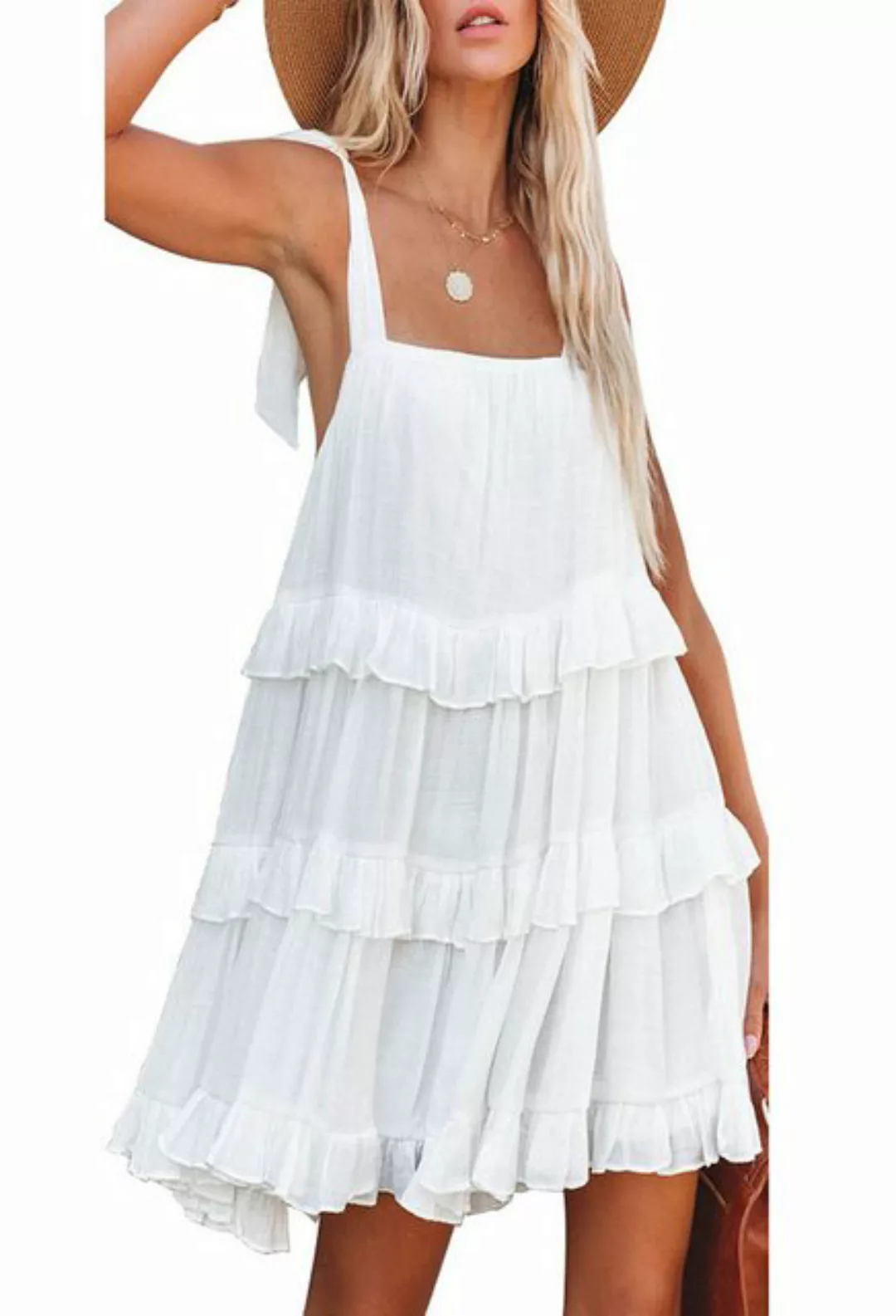 SEGUEN Sommerkleid Rüschen-Trägerkleid Europa und die Vereinigten Staaten ( günstig online kaufen