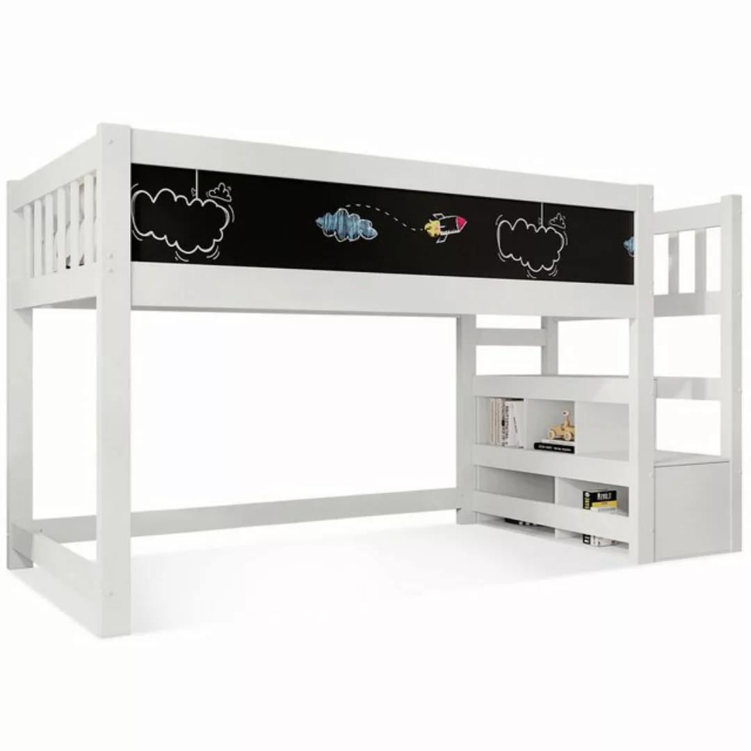 autolock Kinderbett Kinderbett Hochbett mit Whiteboard,Tafel,Speicherung,Ra günstig online kaufen