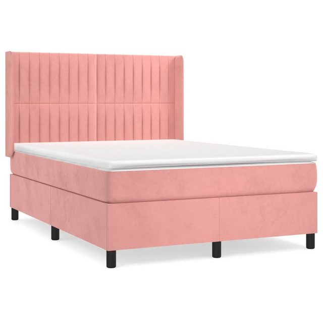 vidaXL Boxspringbett Bett Boxspringbett Samt komplett mit Matratze & Topper günstig online kaufen