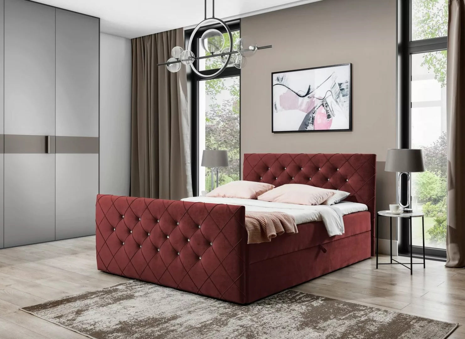 yourhouse24 Boxspringbett MALAGA Hotelbett mit zwei Bettkasten kontinentale günstig online kaufen