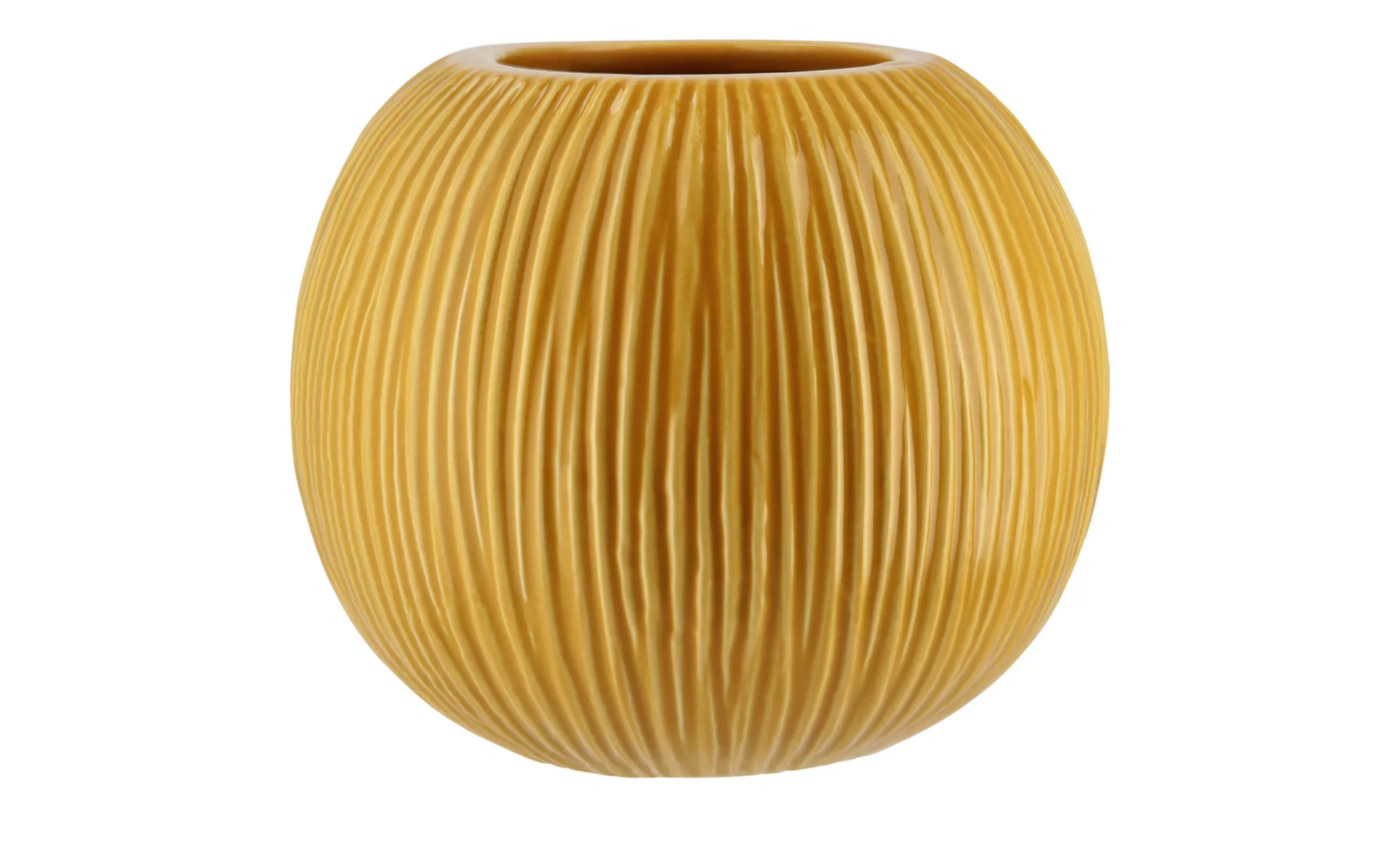 Vase - gelb - Keramik - 13 cm - Dekoration > Vasen - Möbel Kraft günstig online kaufen