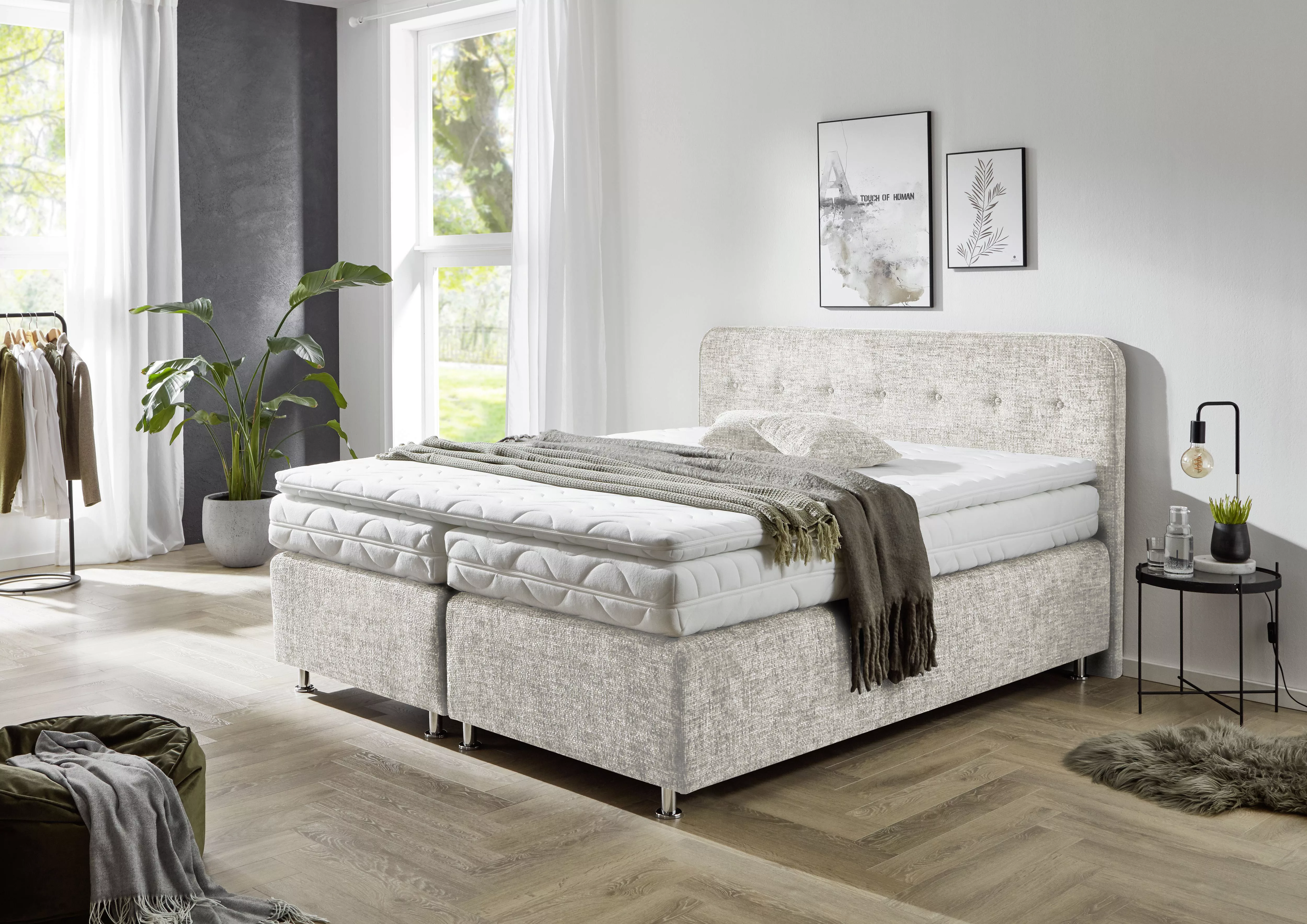 Westfalia Schlafkomfort Boxspringbett "Sapporo", Inkl. Zierkissen, wählbar günstig online kaufen