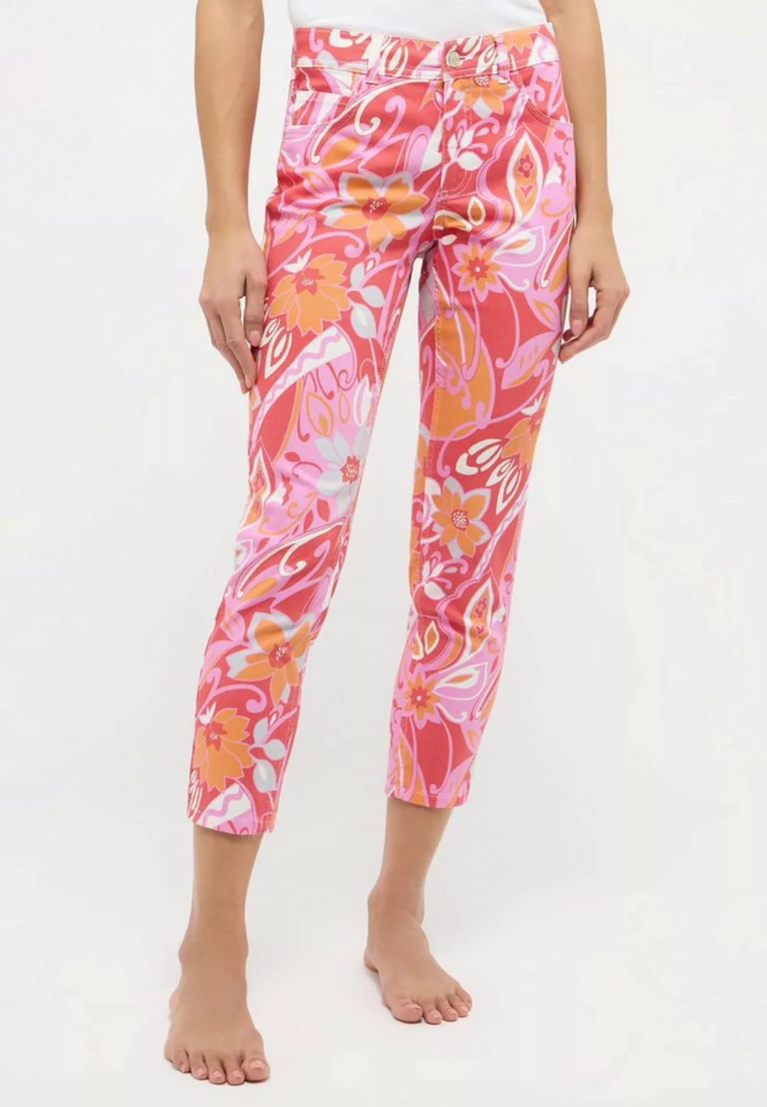 ANGELS 7/8-Hose Hose Ornella mit Blumen-Print günstig online kaufen