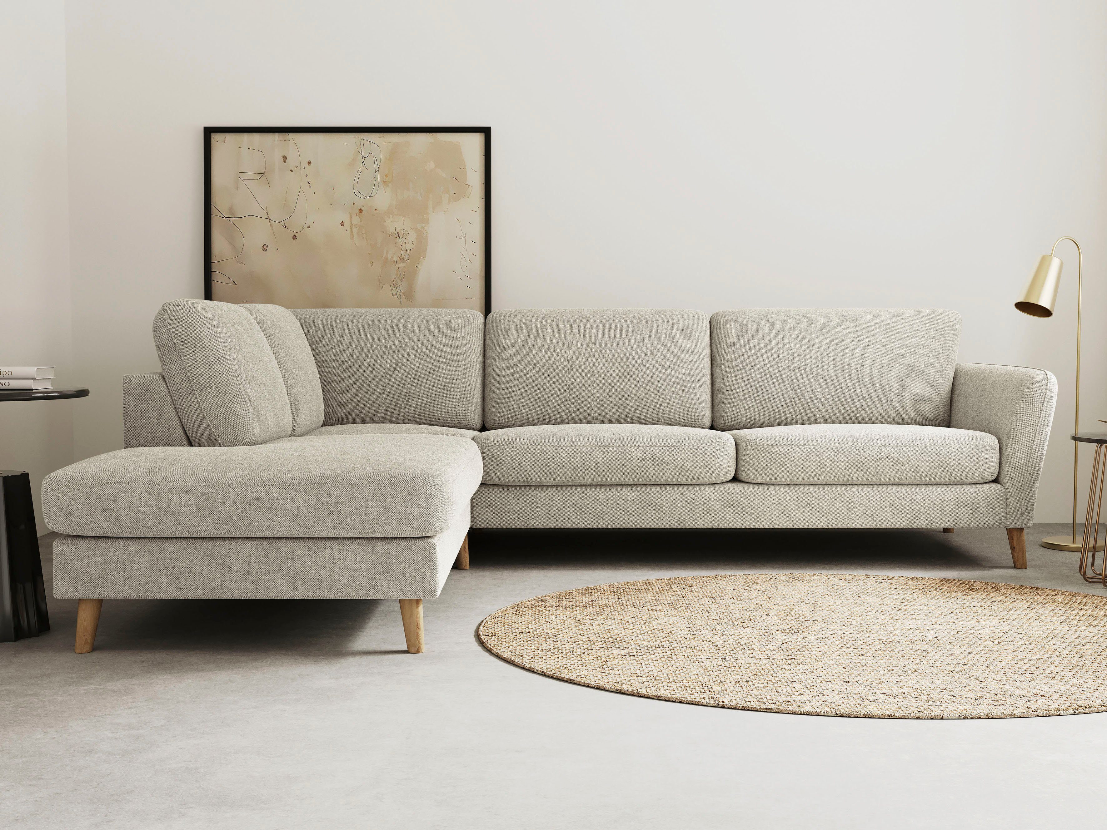 Home affaire Ecksofa "MARSEILLE 278/202 cm, L-Form, Ottom. rechts/links, ve günstig online kaufen