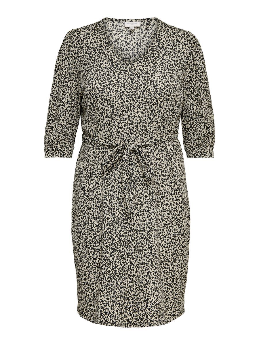 ONLY Curvy V-ausschnitt- Kleid Damen Beige günstig online kaufen