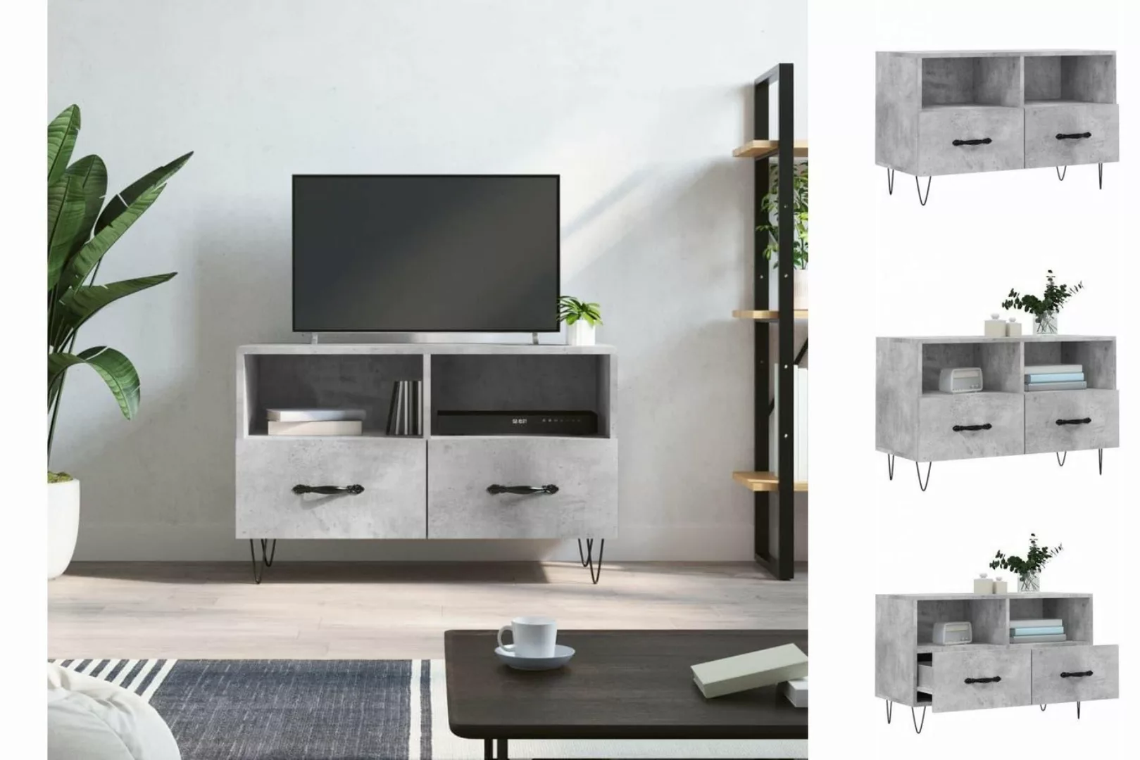 vidaXL TV-Schrank TV-Schrank Räuchereiche 80x36x50 cm Spanplatte günstig online kaufen