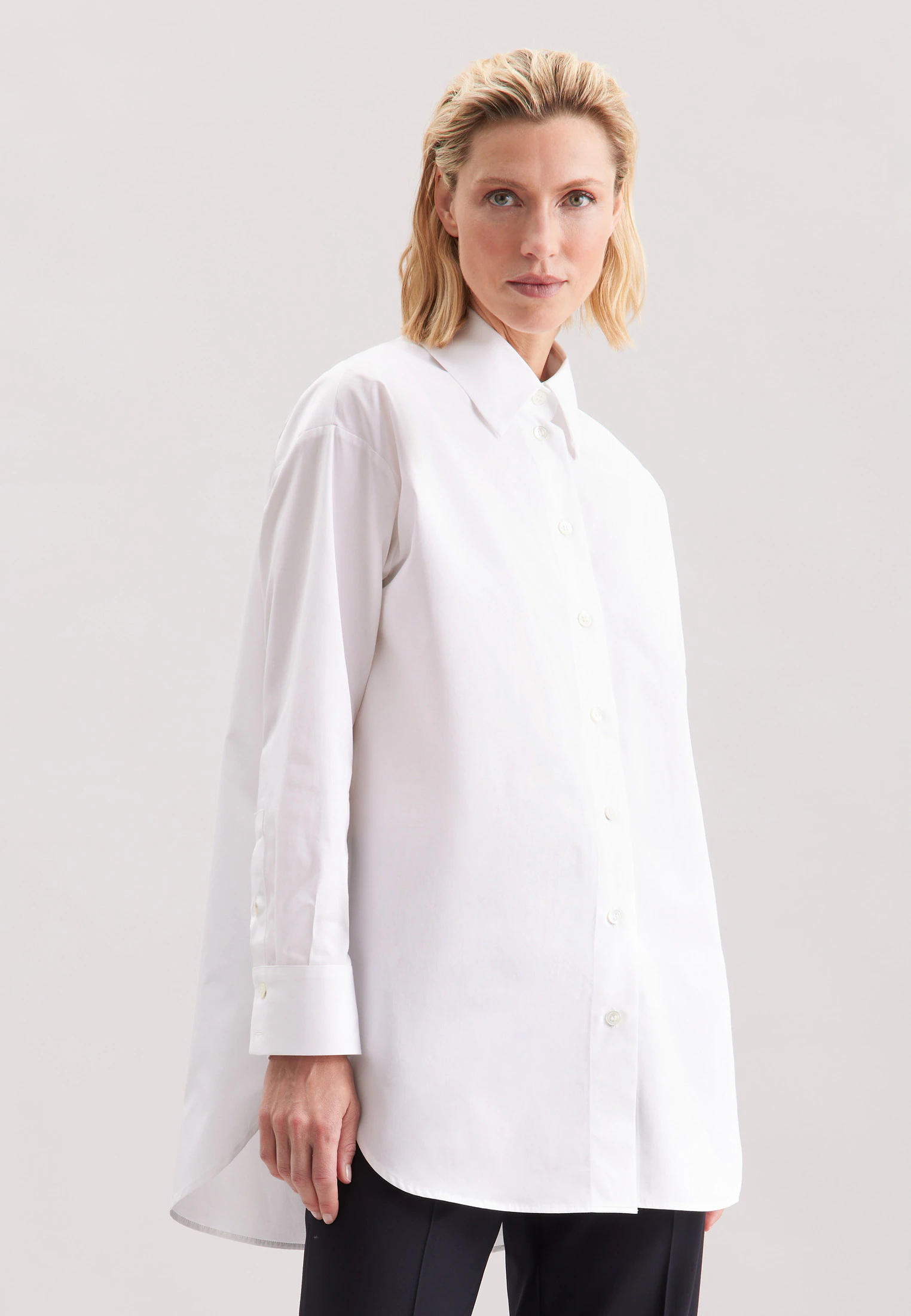 seidensticker Longbluse, 1/1 Kragen Uni günstig online kaufen