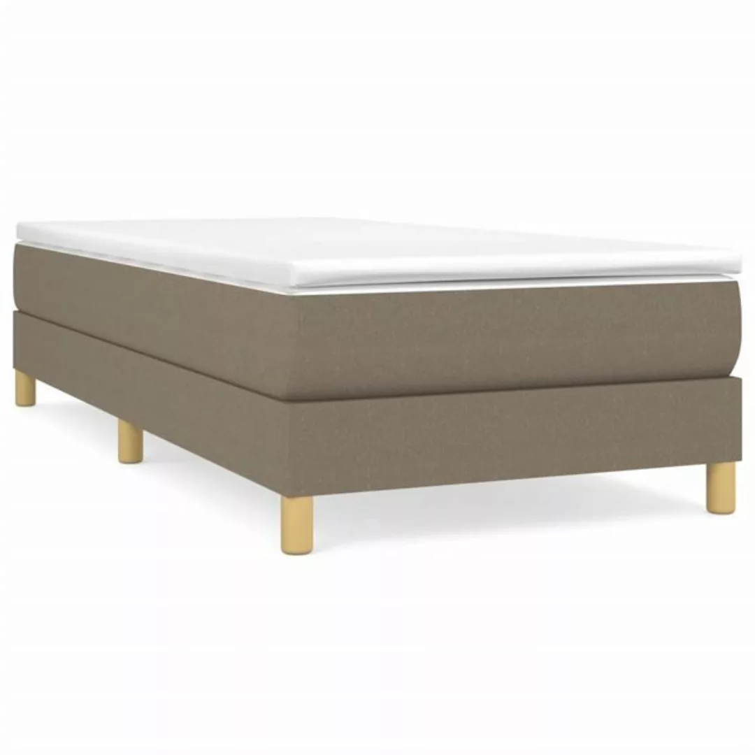 vidaXL Boxspringbett, Boxspringbett mit Matratze Taupe 90x190 cm Stoff günstig online kaufen